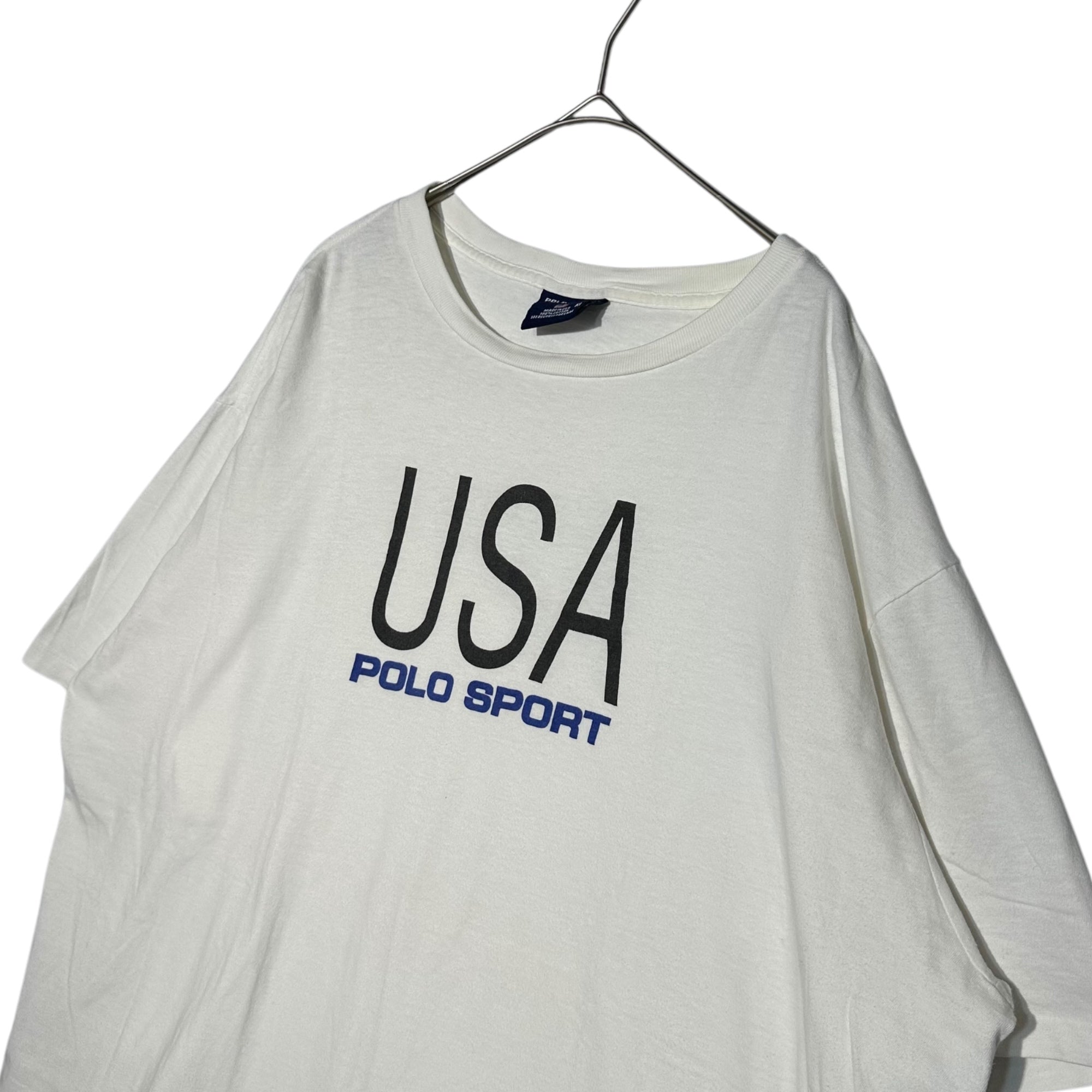 POLO SPORT(ポロスポーツ) 90's USA LOGO TEE ロゴ Tシャツ XL ホワイト 90年代~ ヴィンテージ USA製 Ralph Lauren ラルフローレン