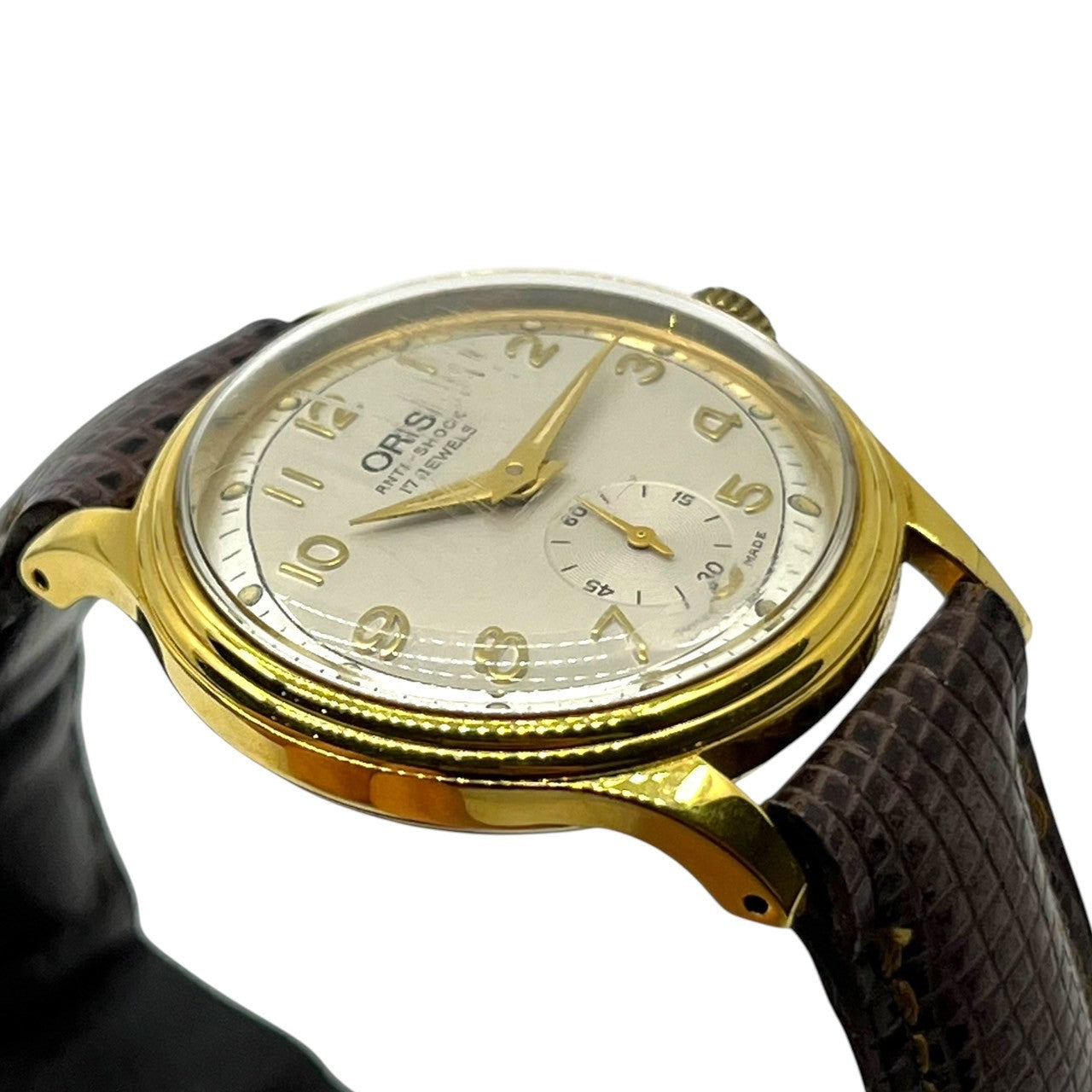 ORIS(オリス) VINTAGE ANTI-SHOCK 7312 hand-wound wristwatch ヴィンテージ 手巻き 腕時計 7312 オフホワイト×ゴールド