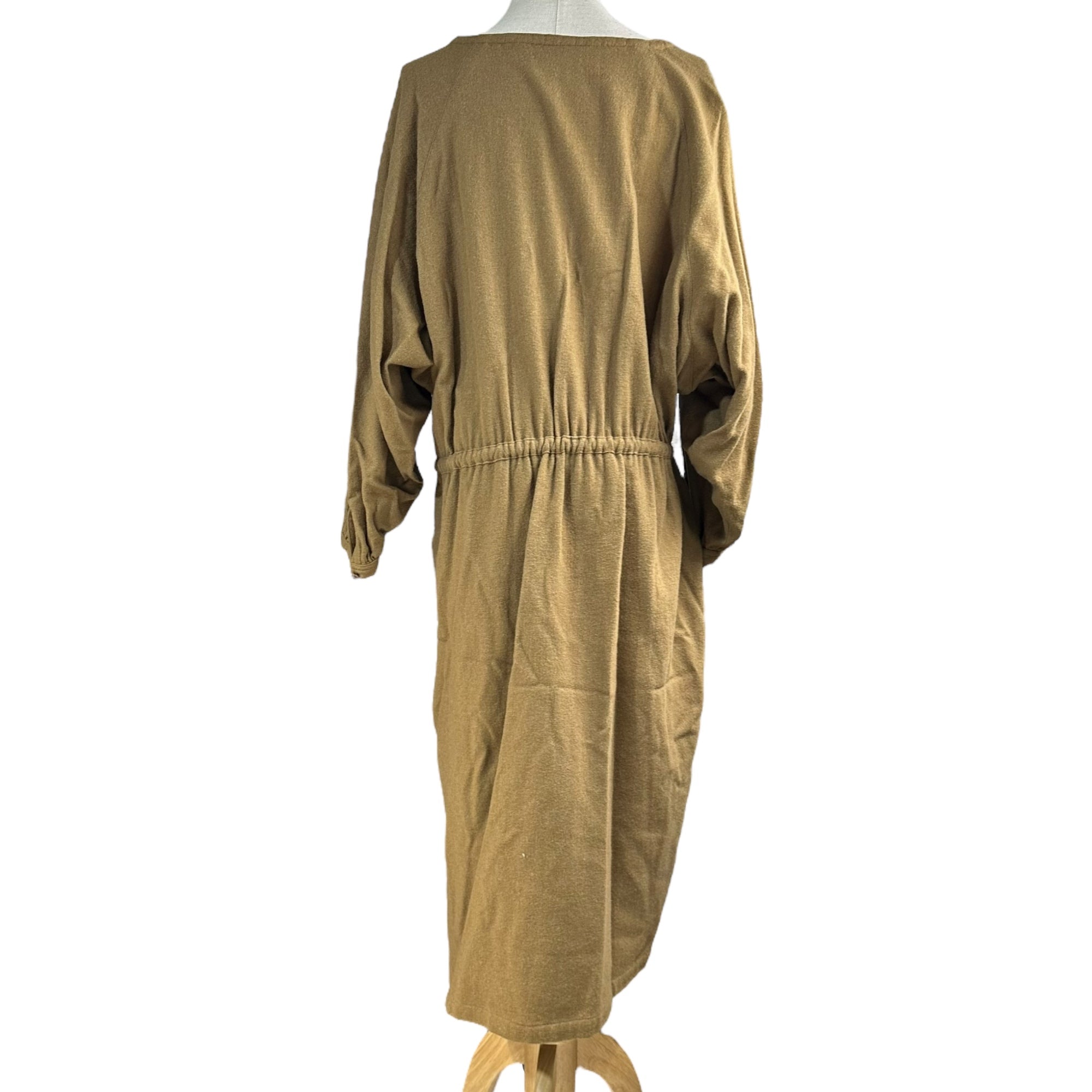 Y's(ワイズ) 70's Vintage Wool Raglan Sleeve Smock Dress 70年代 ヴィンテージ ウール ラグランスリーブ スモック ワンピース 9号(M~L) キャメル 最初期タグ