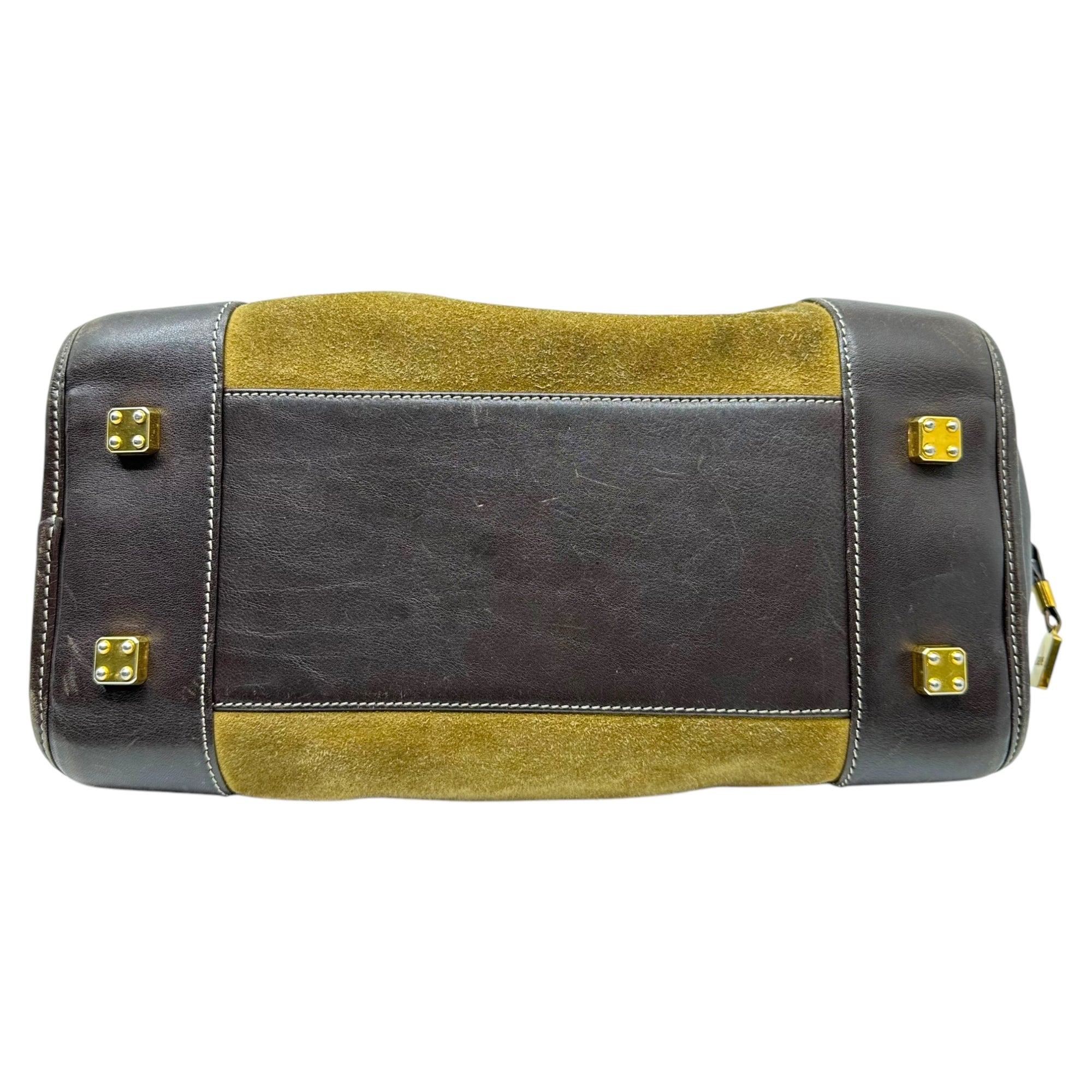 LOEWE(ロエベ) Anagram logo suede leather hand bag アナグラムロゴ スウェード レザー ハンド バッグ ブラウン OLD ミニ ボストン