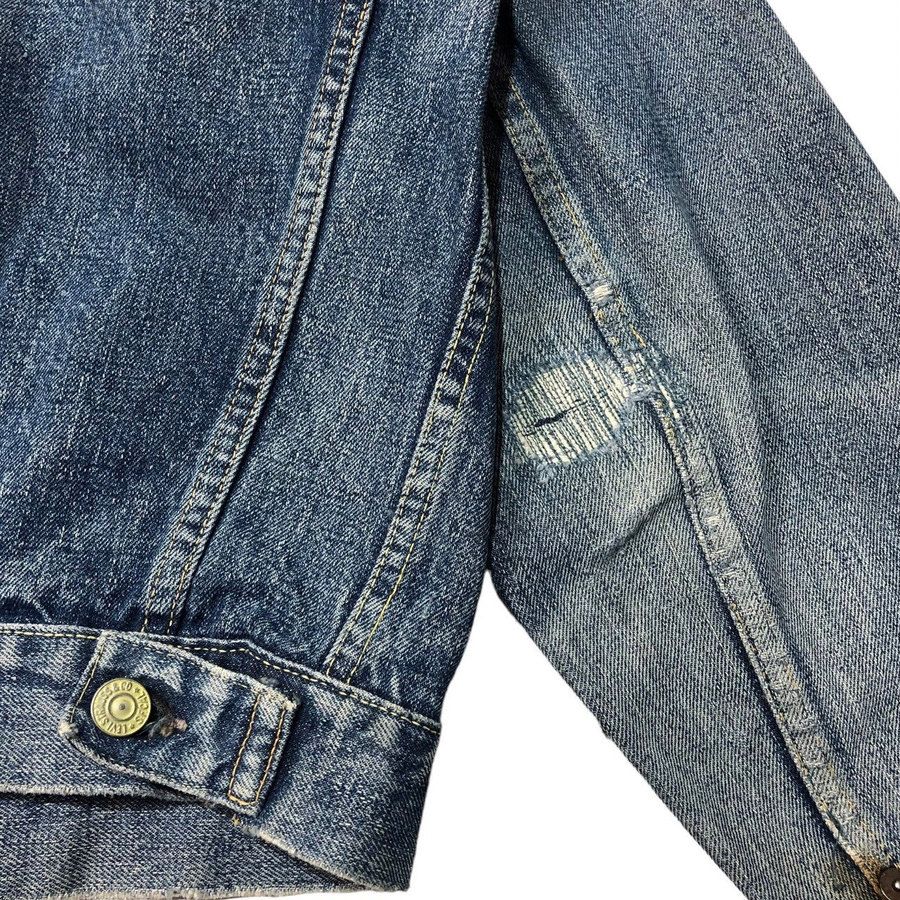 Levi's(リーバイス) 50's ~ 60's 507XX TYPE II trucker jacket 2nd セカンド デニム ジャケット ヴィンテージ 表記無し(L程度) インディゴ 裏ボタン17 50年代~60年代 オリジナル 両面タブ