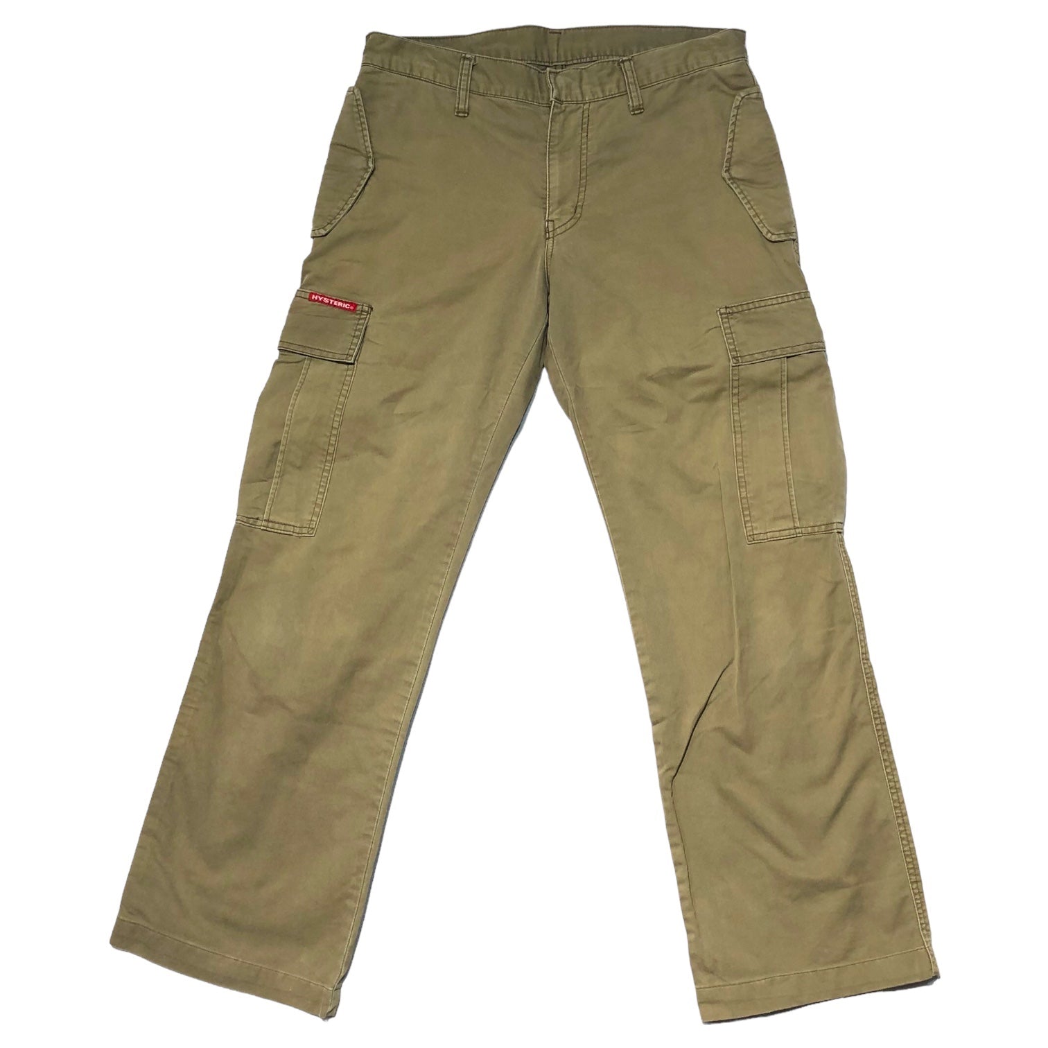 HYSTERIC GLAMOUR(ヒステリックグラマー) 00'sロゴタグカーゴパンツ 2AP-1530 FREE オリーブ メンズ着用可 00s Y2K 初期