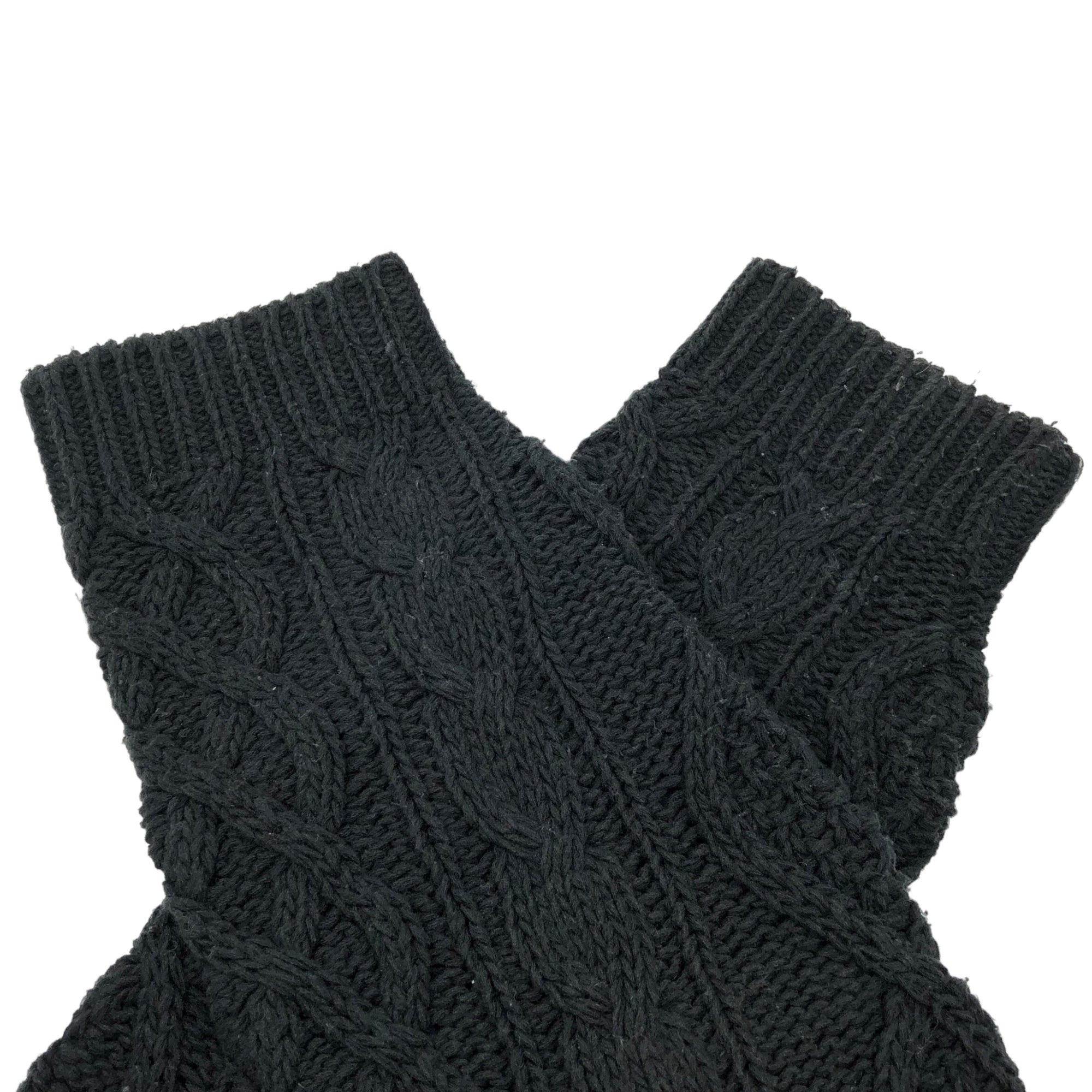 GOODENOUGH(グッドイナフ) 90~00'S cable knit zip hoodie ケーブルニット ジップパーカー 表記なし(FREE) ブラック 藤原ヒロシ