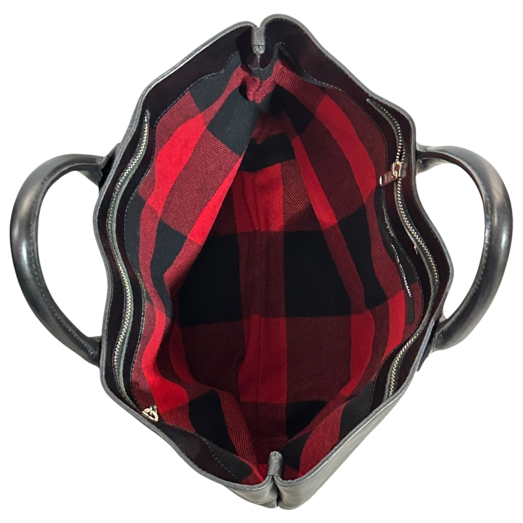 COMME des GARCONS JUNYA WATANABE(コムデギャルソンジュンヤワタナベ) Buffalo Check Lining Cow Leather Tote Bag バッファローチェック ライニング カウ レザー トート バッグ JH-K 205 ブラック