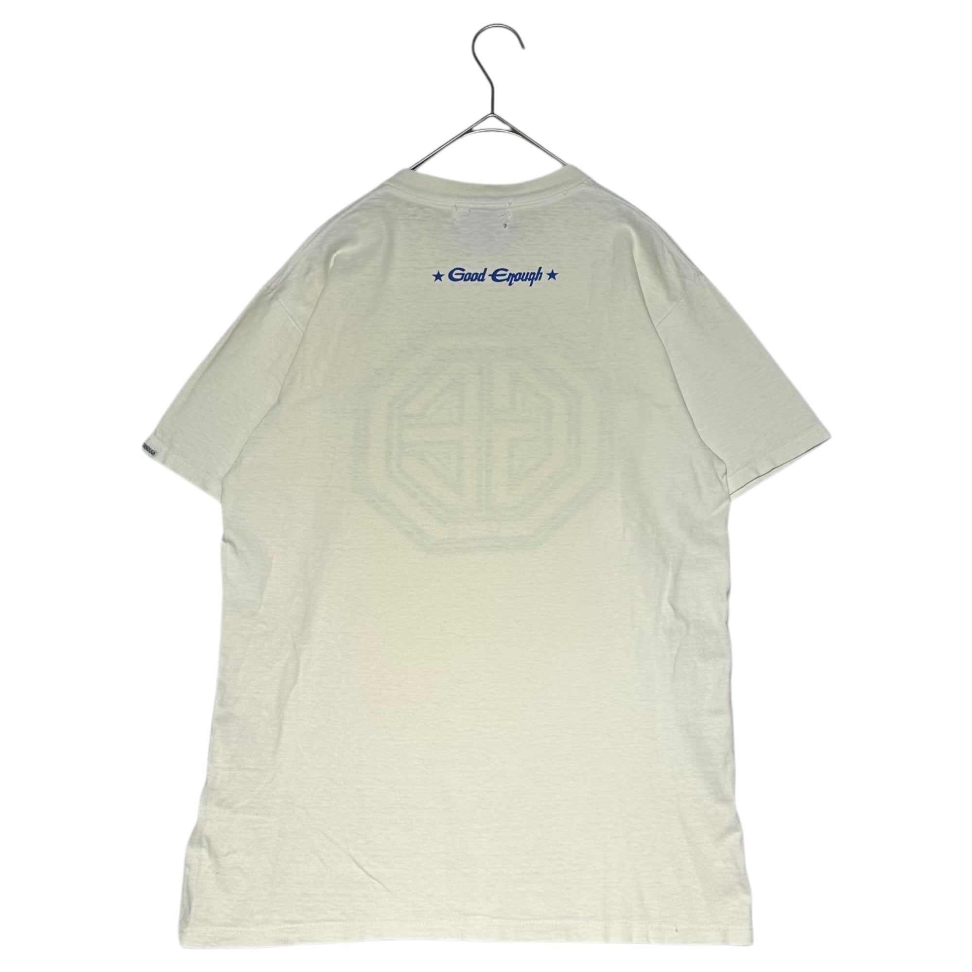 GOODENOUGH(グッドイナフ) 90's EMBLEM LOGO S/S TEE 90年代初期 ONEITAボディ エンブレムロゴ ショートスリーブTシャツ M ホワイト×ブルー