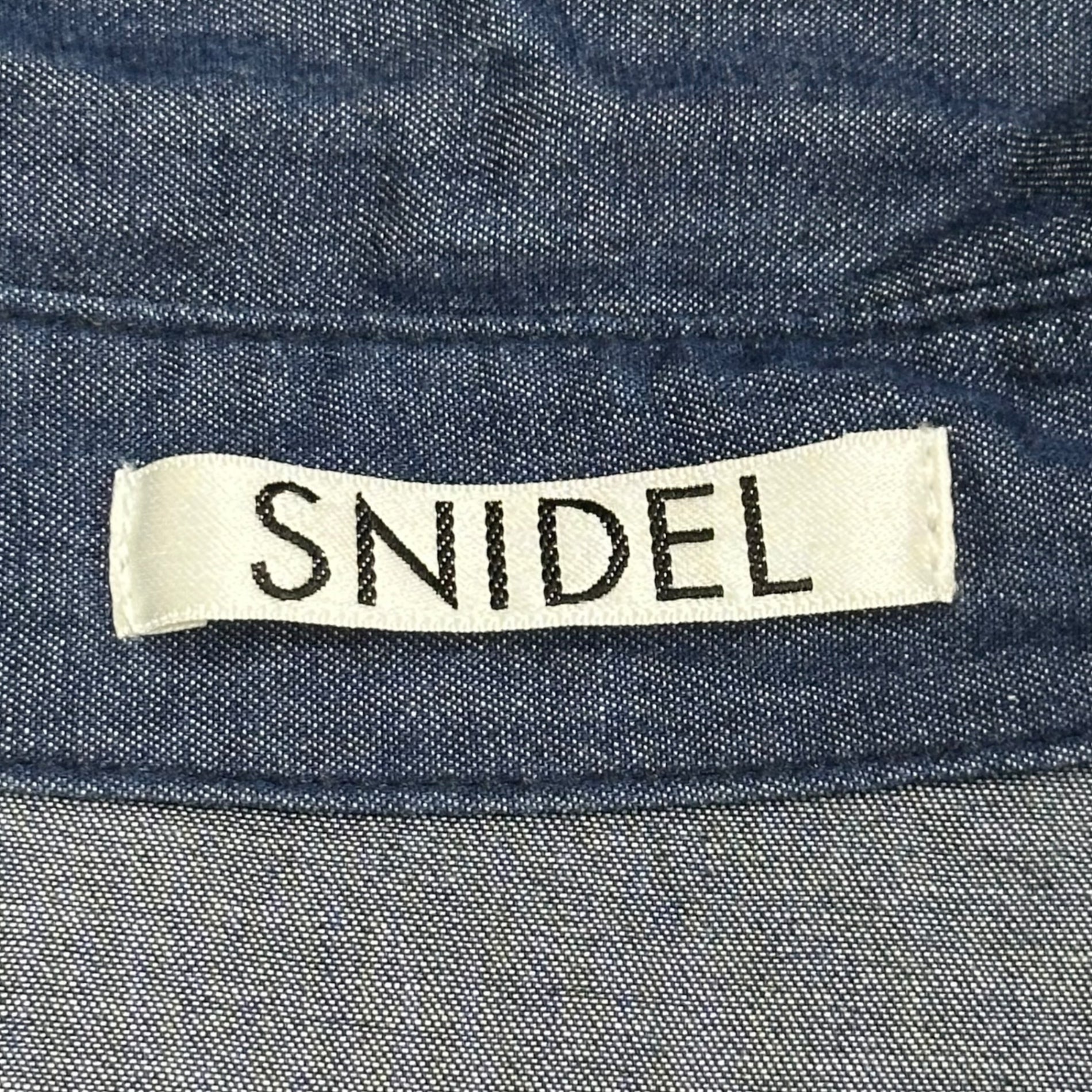 snidel(スナイデル) Over Shirt Docking Mini Dress オーバー シャツ ドッキング ミニ ワンピース - デニム SWFO222031 1(S程度) インディゴ 長袖