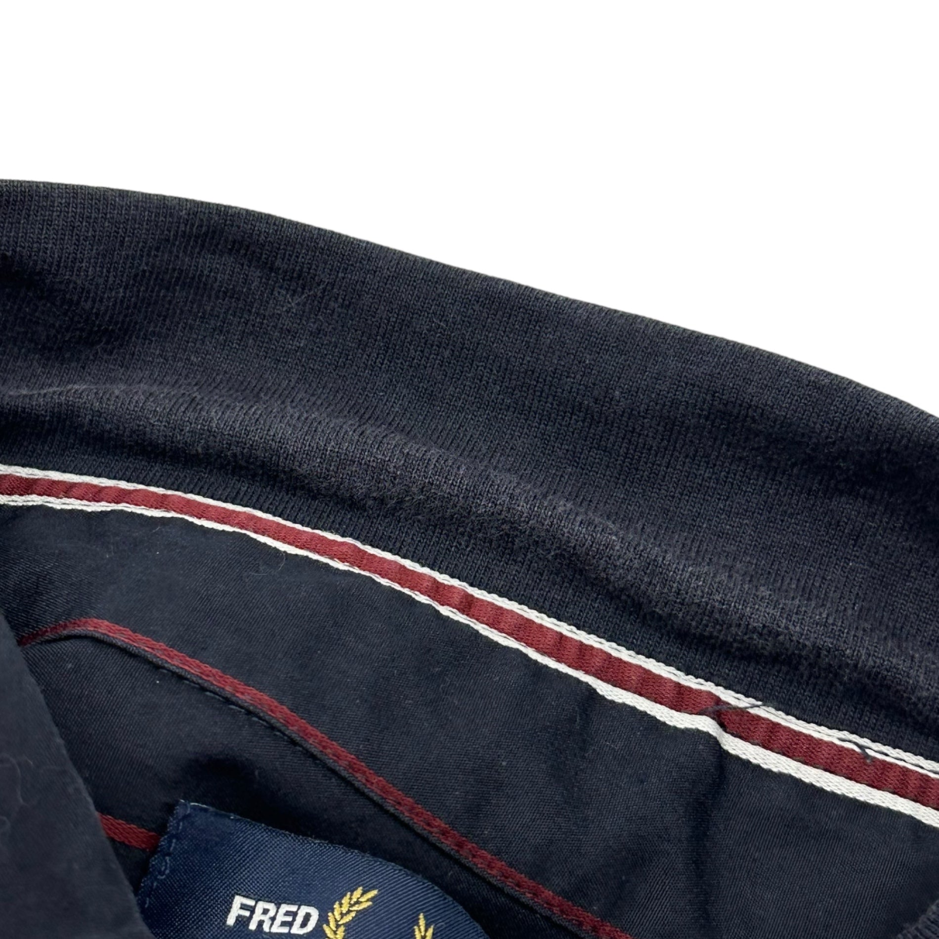 FRED PERRY(フレッドペリー) Cotton L /S Striped Shirt コットン 長袖 ストライプ シャツ F4544 M ネイビー×ワインレッド