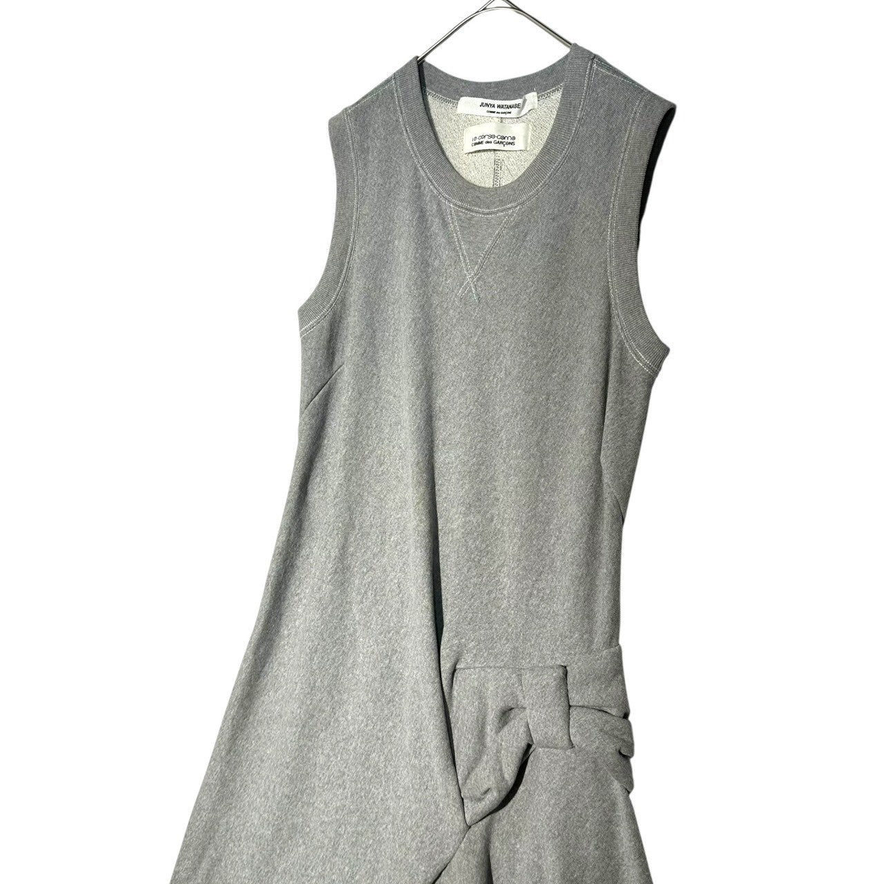 COMME des GARCONS JUNYA WATANABE × 10 corso como(コムデギャルソンジュンヤワタナベ × ディエチコルソコモ) 10AW Sleeveless Sweatshirt Dress ノースリーブ スウェット ワンピース SF-T104 FREE グレー AD2010
