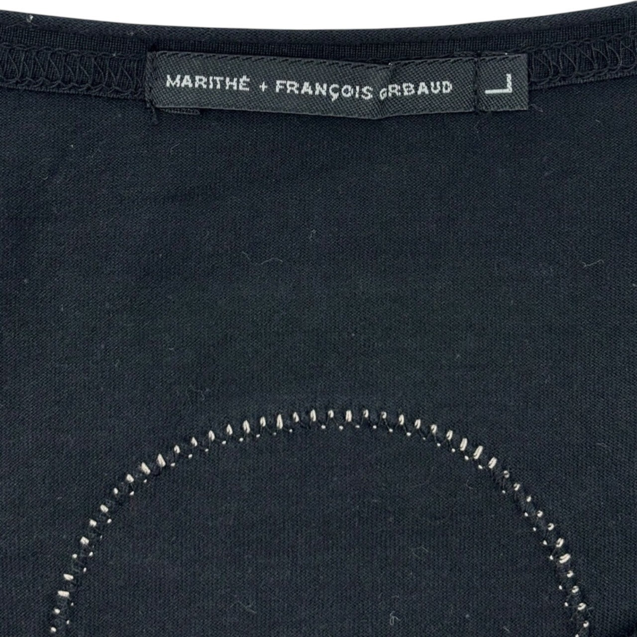 MARITHE FRANCOIS GIRBAUD(マリテフランソワジルボー) 00's Graphic Patch L/S Tee グラフィック パッチ 長袖 Tシャツ M5-6344 L ブラック Y2K