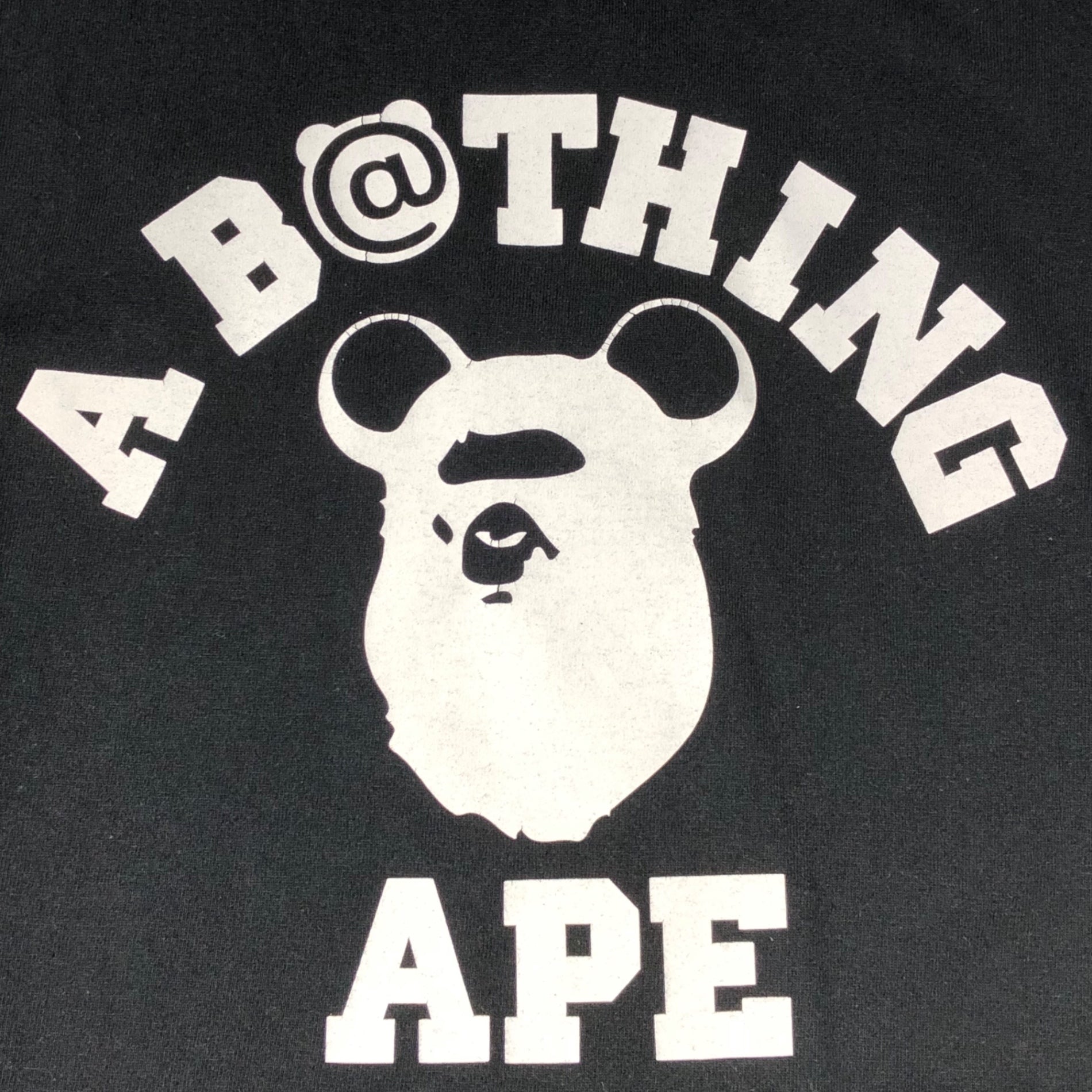 A BATHING APE x Medicom Toy(アベイシングエイプ×メディコムトイ) BE@BRICK Tshirt ベアブリック ロゴ プリント Tシャツ S ブラック×ホワイト