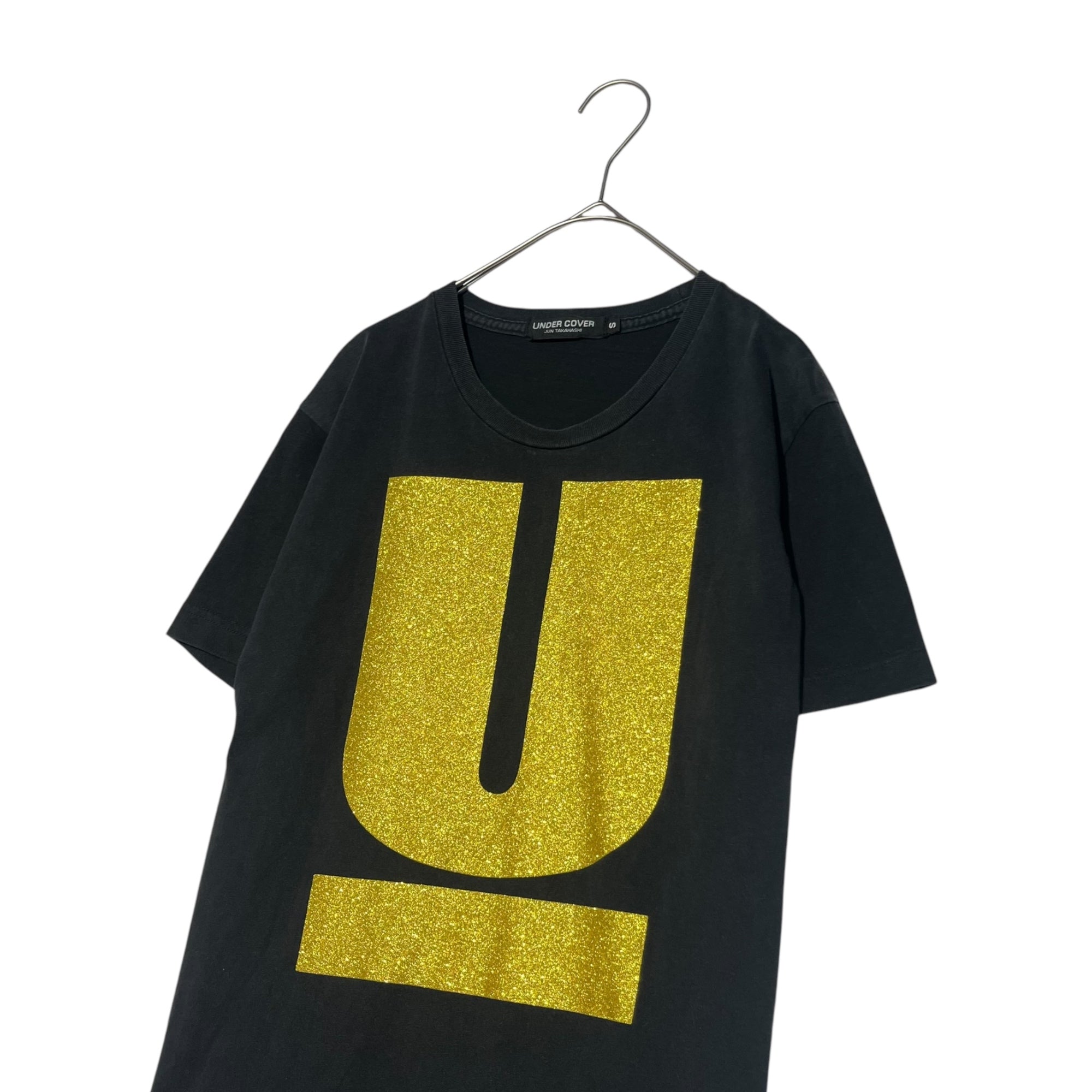 UNDERCOVER(アンダーカバー) U LOGO T-SHIRT 復刻 ユー ロゴ Tシャツ S ブラック×ゴールド