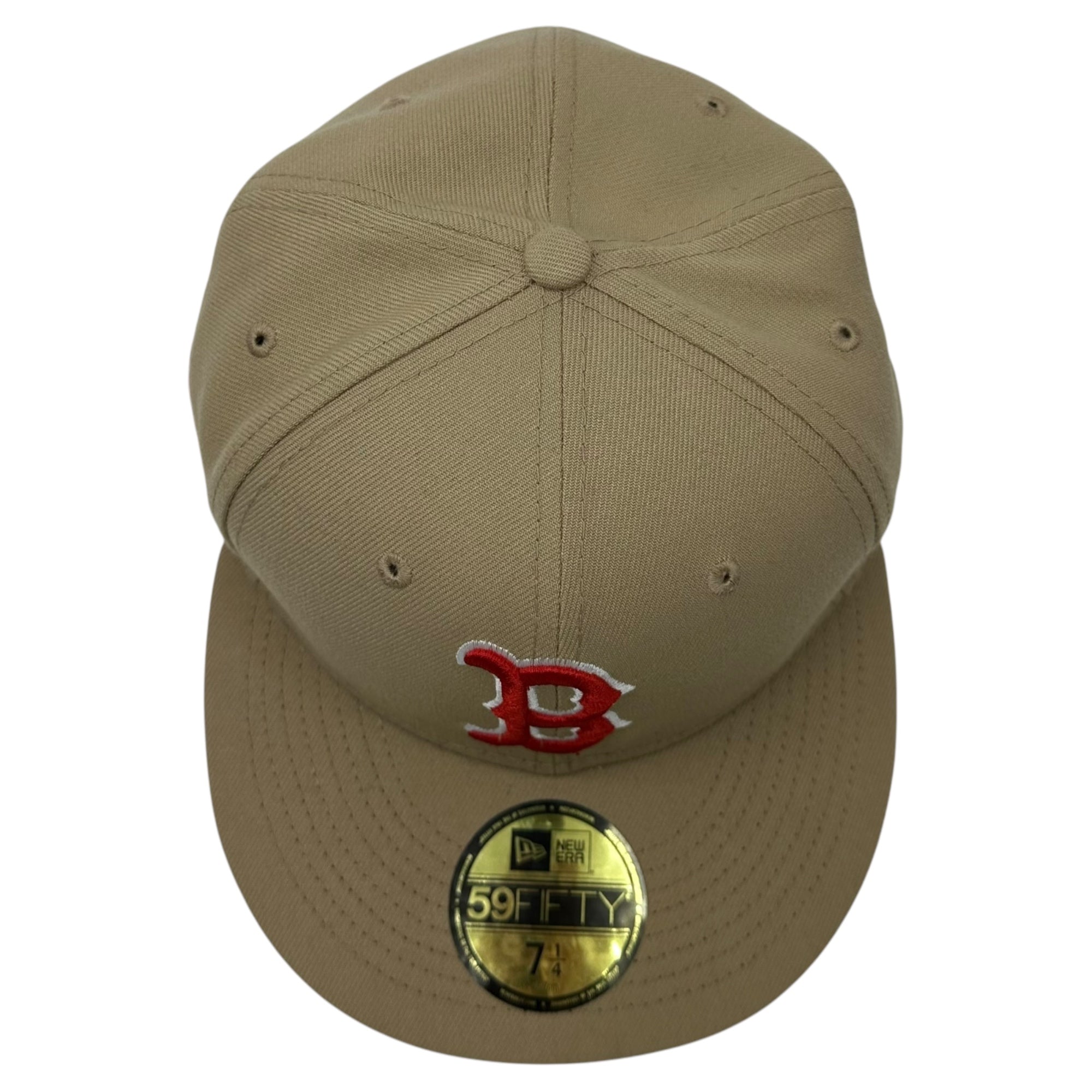 NEW ERA(ニューエラ) X JOE FRESHGOODS BOSTON RED SOX 59FIFTY FITTED CAP ジョーフレッシュ フィッテッド ベースボール キャップ 7 1/4 ベージュ×レッド MLB ボストンレッドソックス