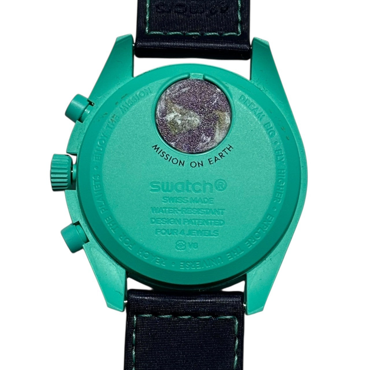 OMEGA×SWATCH(オメガ×スウォッチ) Bioceramic Moonswatch Mission On Earth "Polar Lights" バイオセラミック ムーンスウォッチ ミッション オン アース "ポーラライツ" SO33L103 ダークブルー×ターコイズブルー アナログ 腕時計