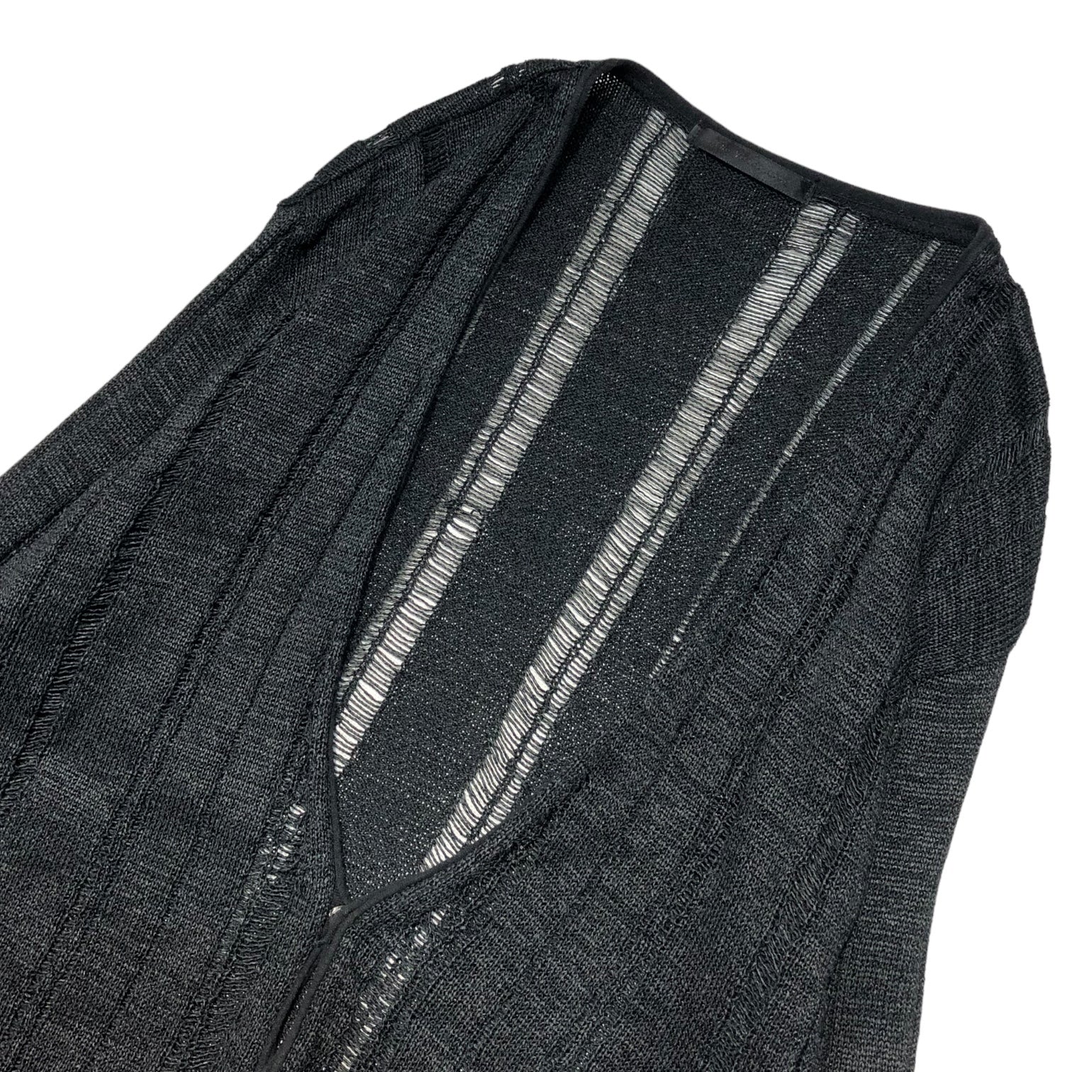 The Viridi-anne(ザヴィリジアン) ペーパーコットンデザインカーディガン 46(M程度) ブラック