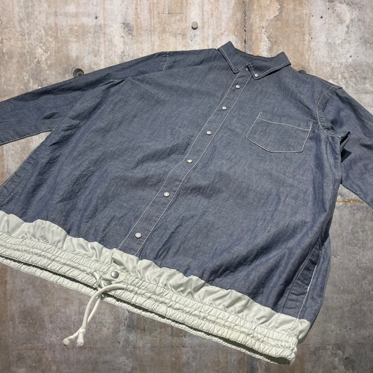 sacai(サカイ) ドローコードシャツ 12-00307M 2 ブルー