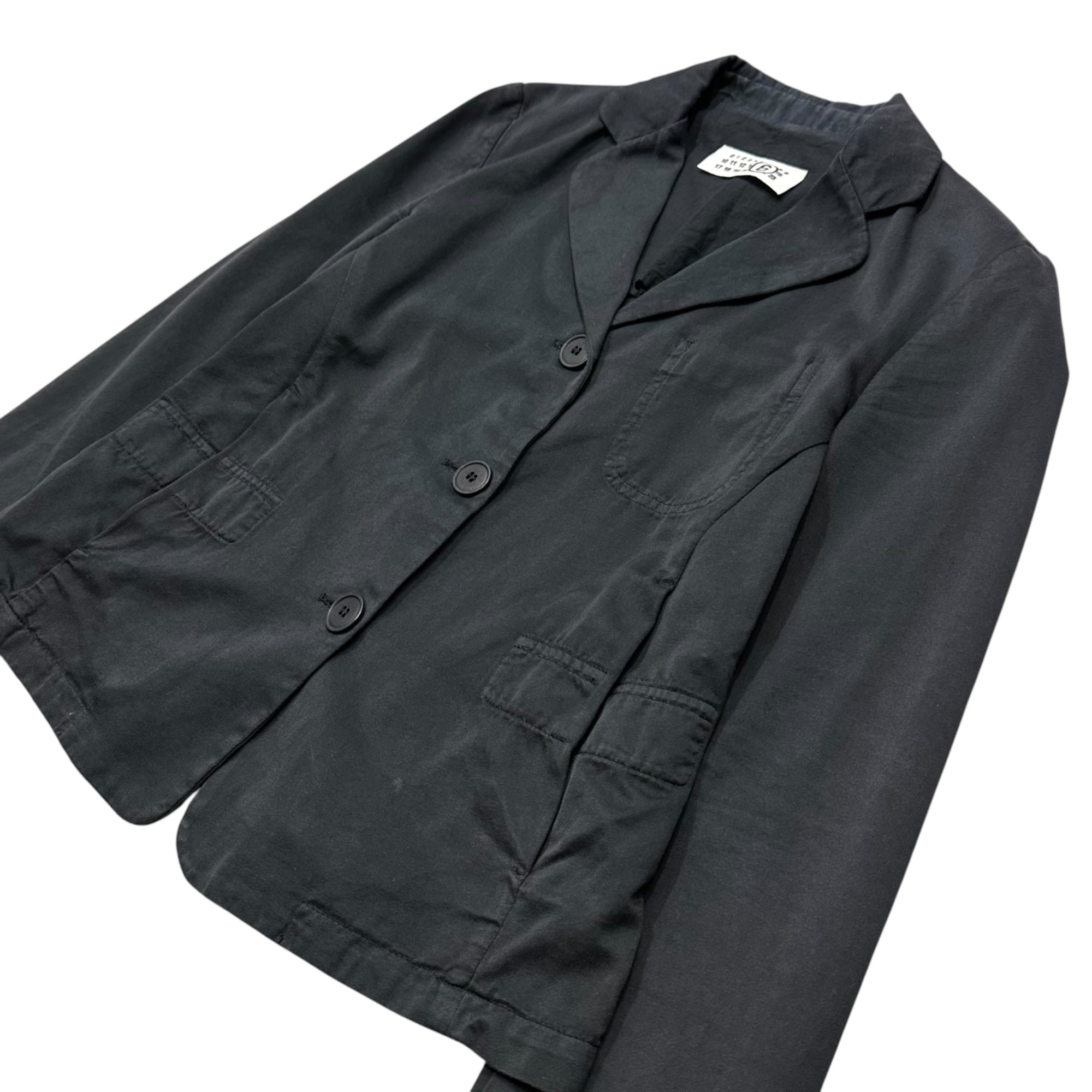 Maison Martin Margiela(メゾン マルタンマルジェラ) 2007SS Inside Out 3B Short Jacket インサイドアウト 3B ショート ジャケット 32 BN016 38 ブラック テーラード 00's 本人期