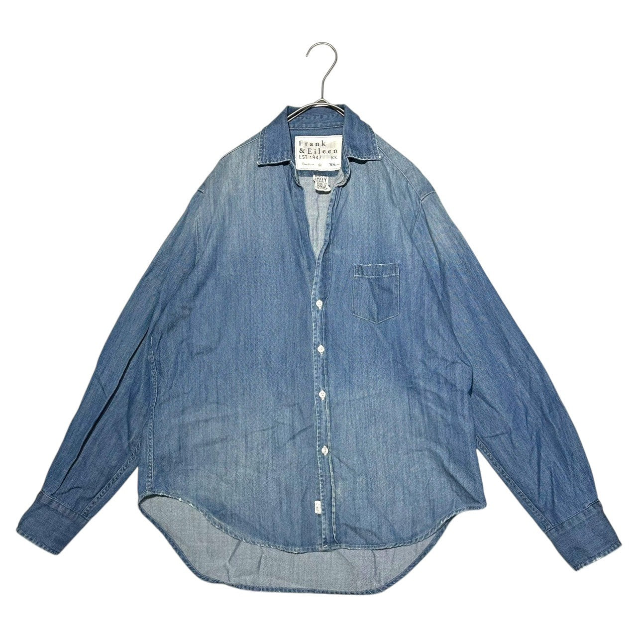 Frank&Eileen×Ron Herman(フランク&アイリーン×ロンハーマン) skipper denim shirt スキッパー デニム シャツ XS インディゴ