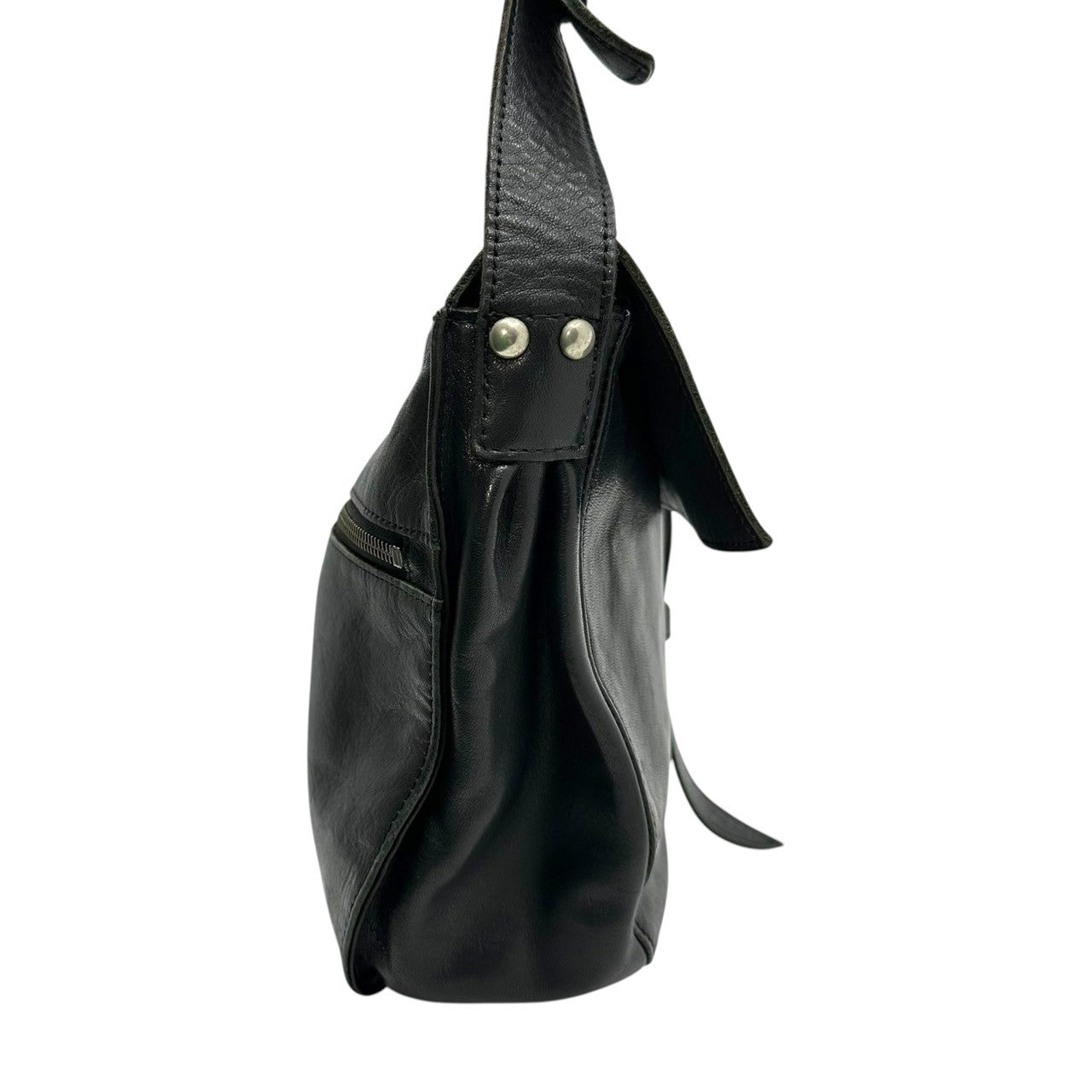 Y's(ワイズ) Horse Leather Shoulder Bag ホース レザー ショルダー バッグ YY-I21-760 ブラック