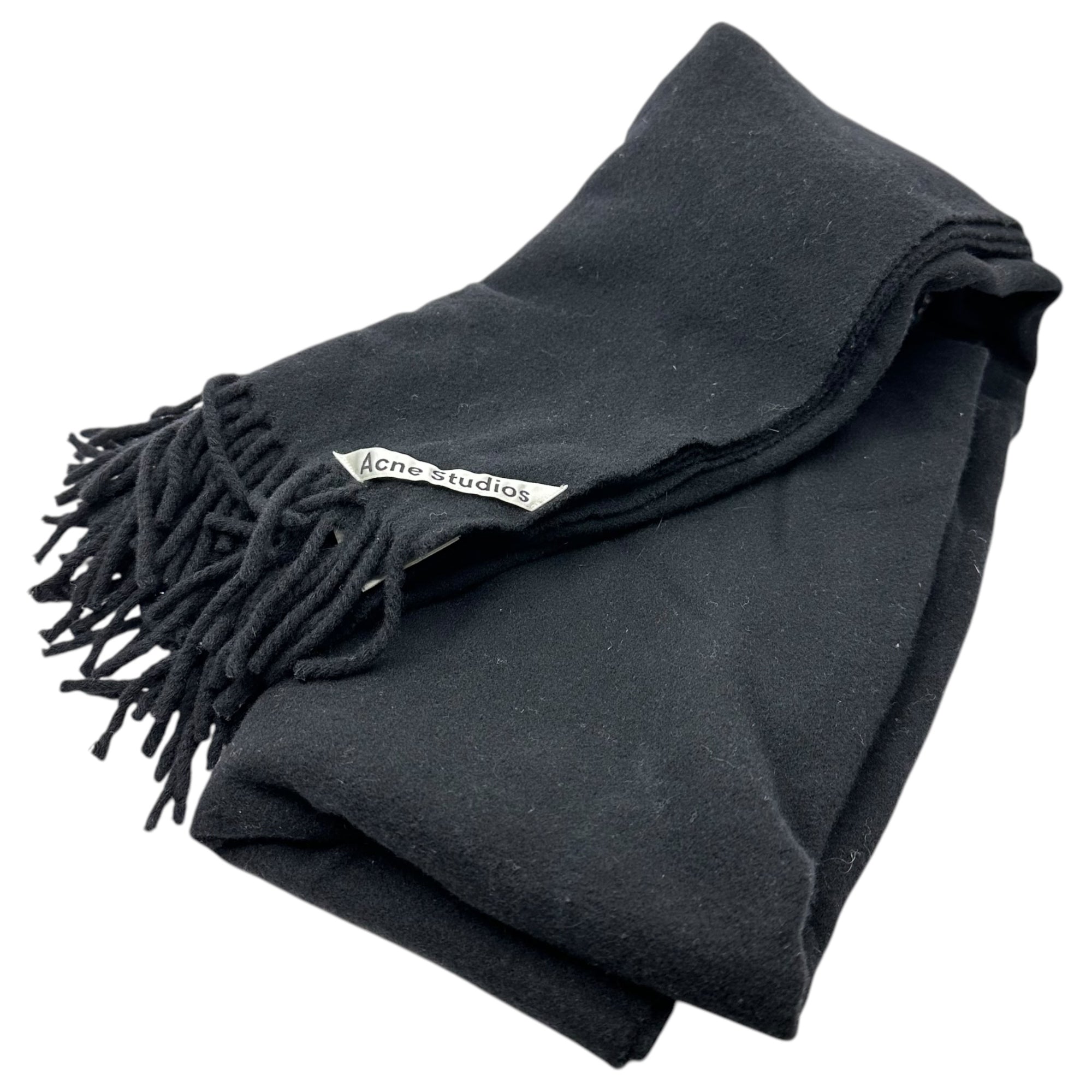 Acne Studios(アクネストゥディオズ) Large Wool Scarf 大判 ウール マフラー ブラック