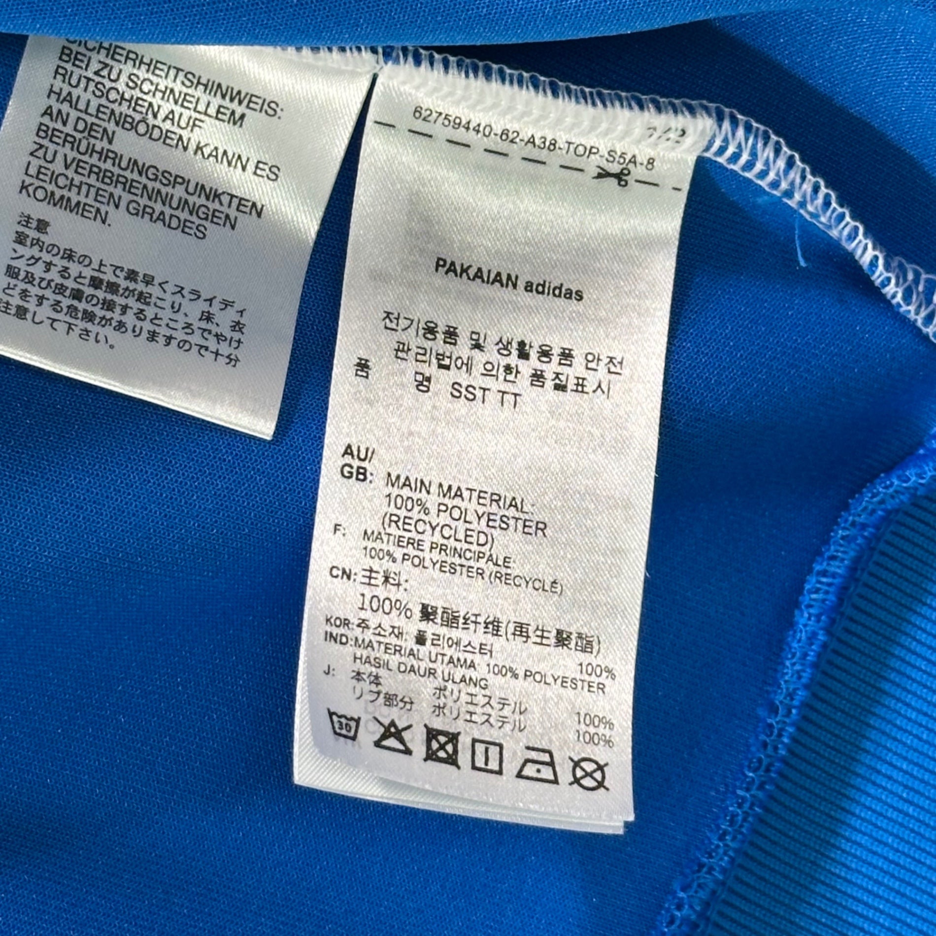 adidas(アディダス) Sleeve-Split Track Jacket 袖切替 トラック ジャケット A2B001 XL ブルー×ホワイト