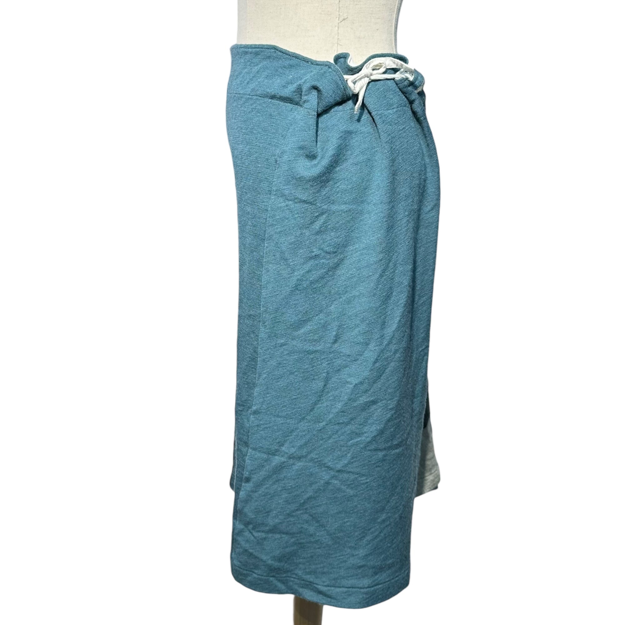 Y's(ワイズ) Textile Waist Lace Tie Cotton Skirt テキスタイル ウエスト レース タイ コットン スカート YO-T43-550 3 ブルー×ブラック