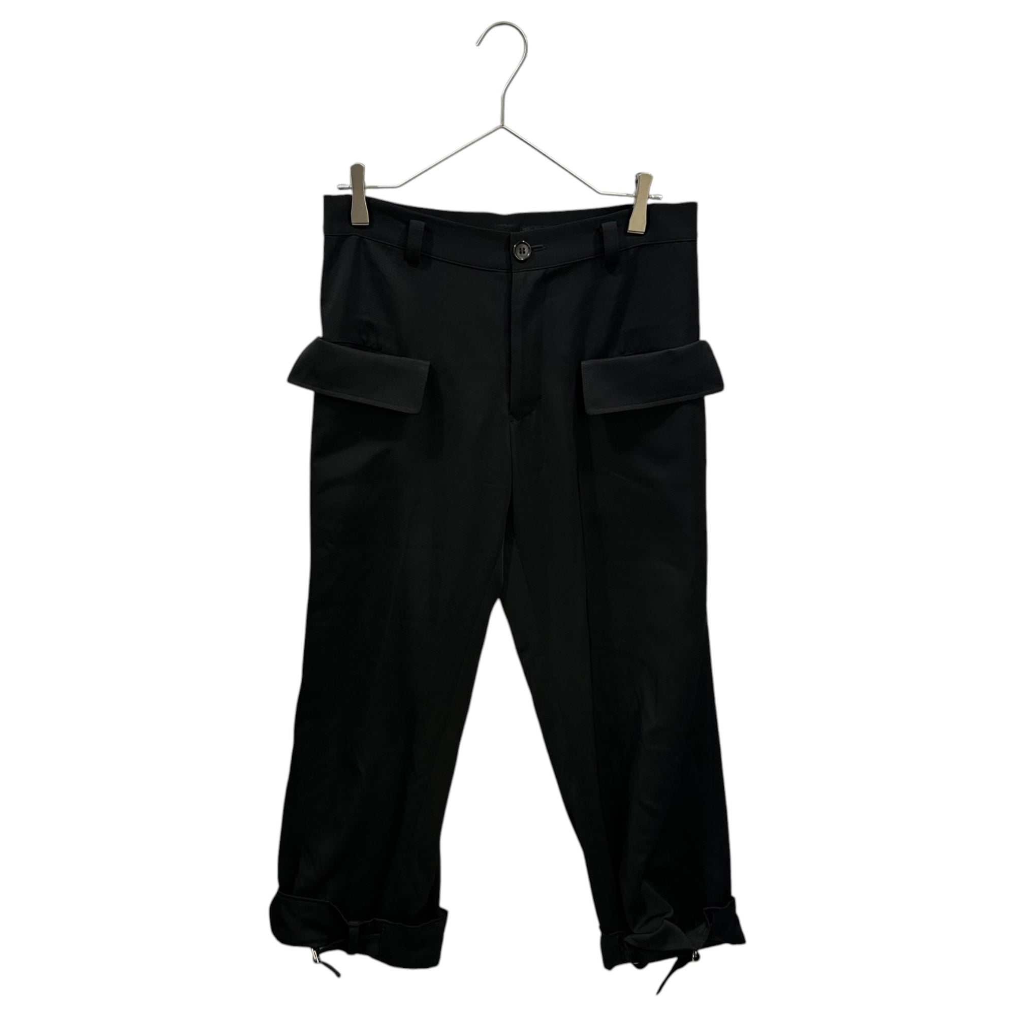 YOHJI YAMAMOTO+NOIR(ヨウジヤマモトプリュスノアール) Wool Gabardine Parachute Pants ウール ギャバジン パラシュート パンツ NU-P03-100 3(L程度) ブラック