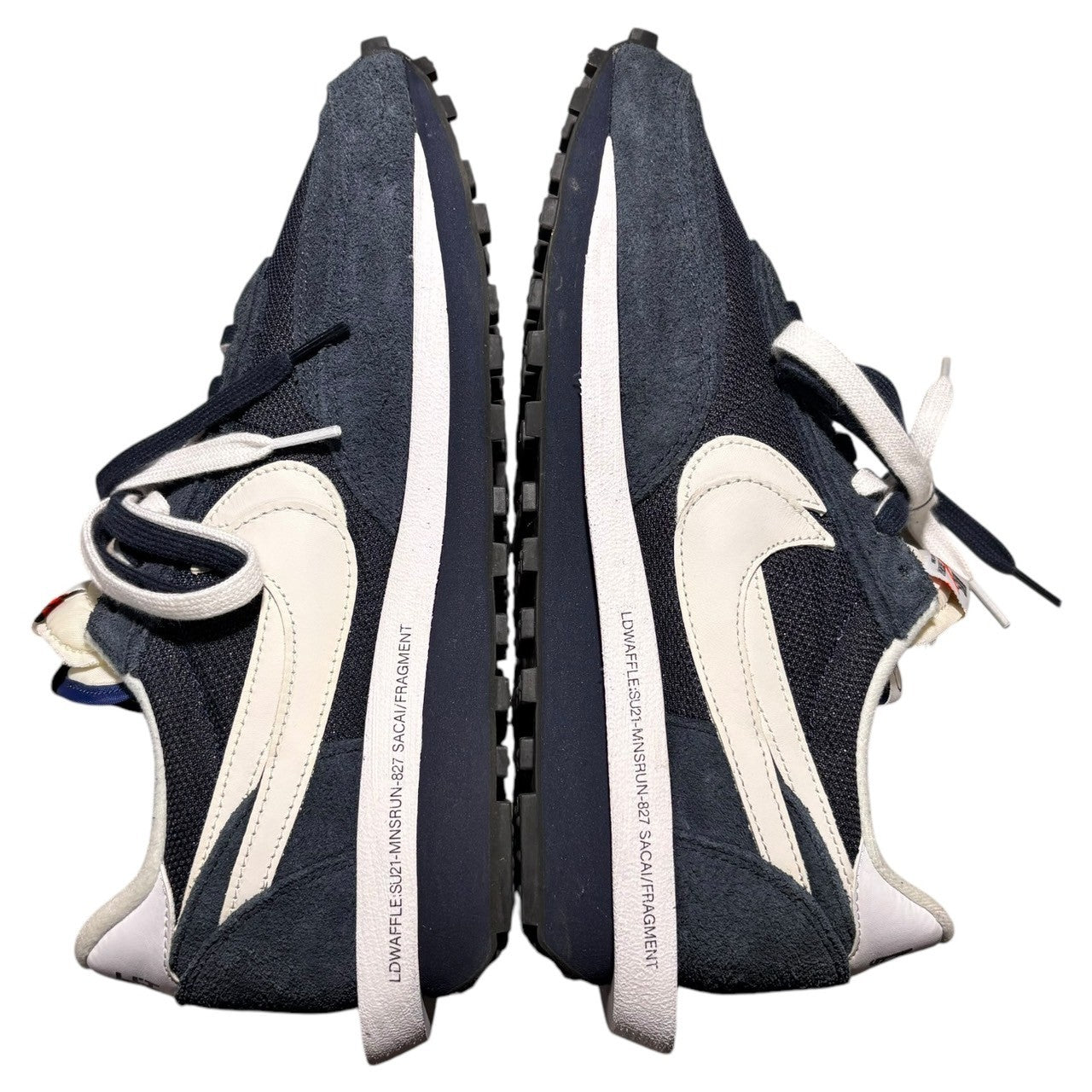 NIKE×sacai×FRAGMENT DESIGN(ナイキ×サカイ×フラグメントデザイン) LD Waffle "Blackended Blue" ワッフル ローカット スニーカー DH2684-400 28cm ネイビー×ホワイト