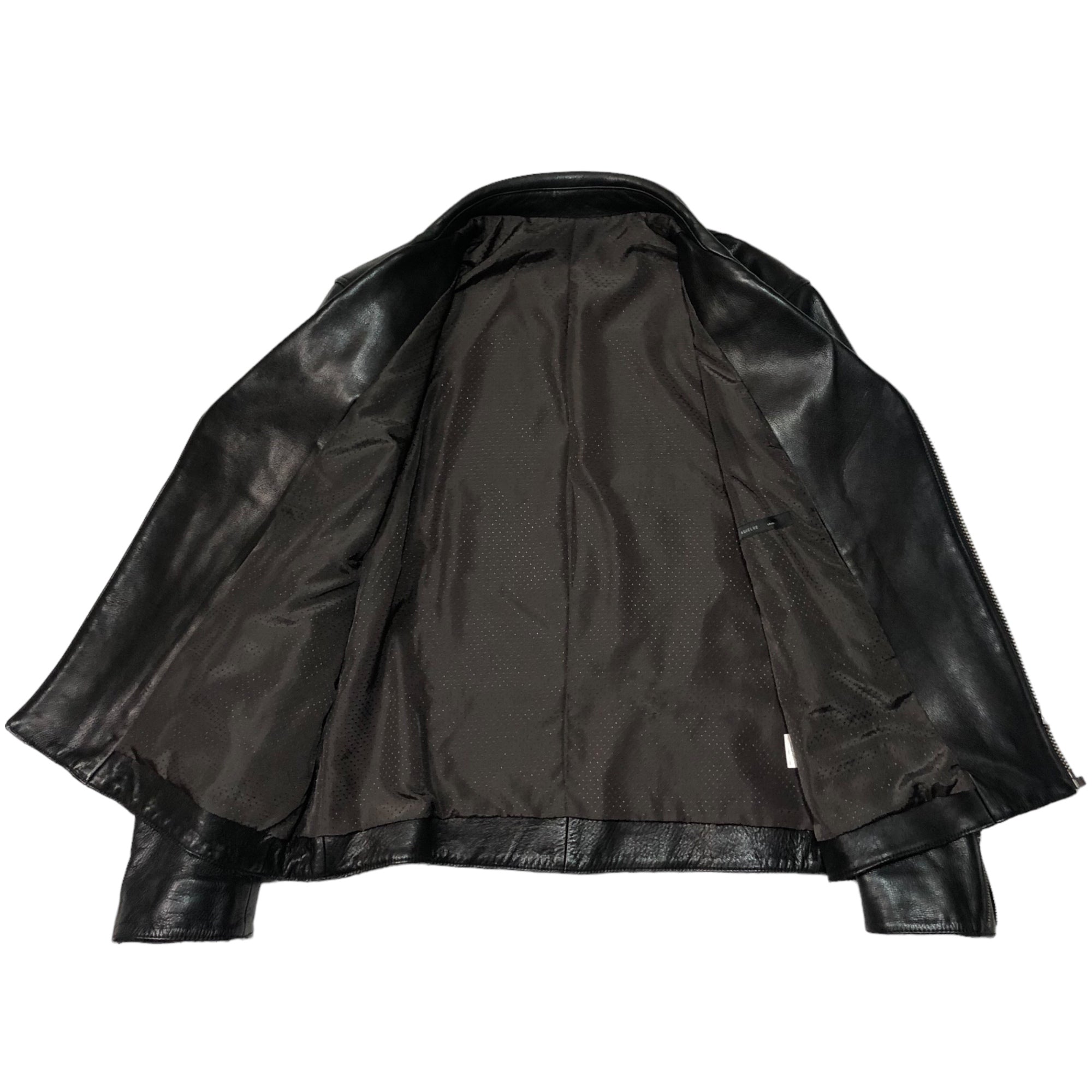 SHAMA × nano universe(シャマ×ナノユニバース) double riders jacket ダブルライダース ジャケット 本革 牛革 AQSH1922 L ブラック ナノユニバース別注品