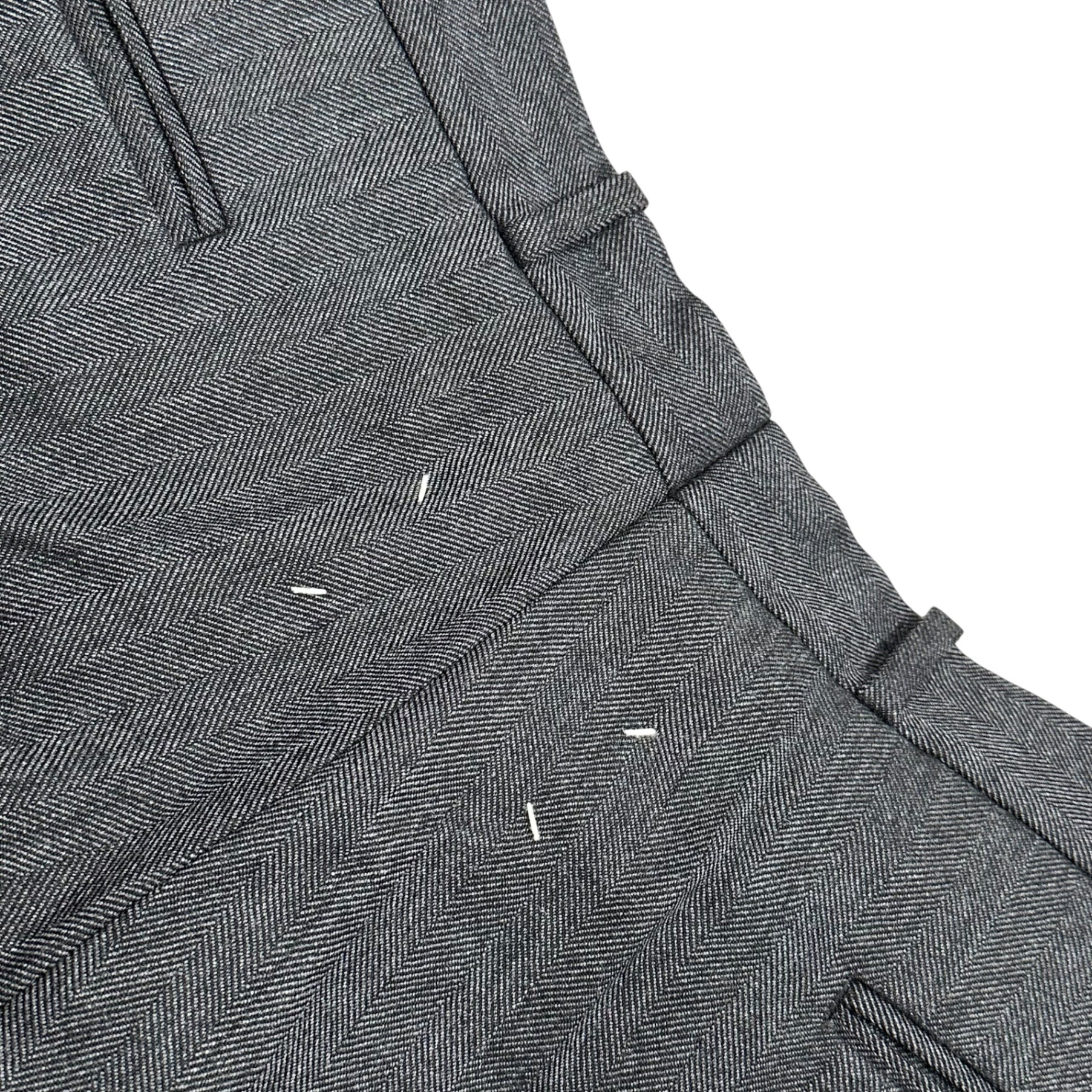 MAISON MARGIELA(メゾンマルジェラ) 22AW 3B Herringbone Wool Suit Setup ヘリンボーン セットアップ スーツ S50BN0506 46 グレー テーラード ジャケット スラックス