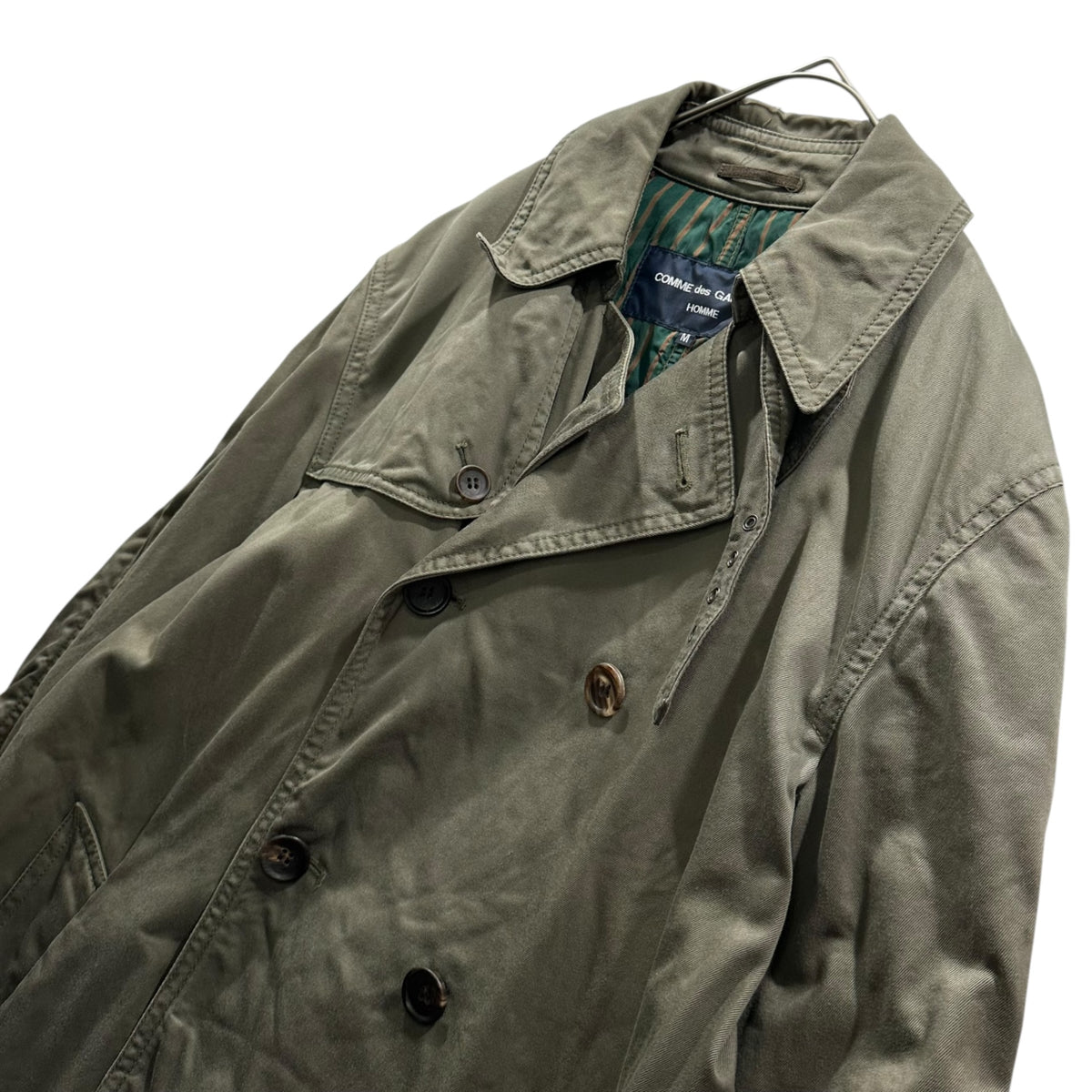 COMME des GARCONS HOMME(コムデギャルソンオム) 2004AW Trench coat トレンチ コート HN-C002 M オリーブ AD2004
