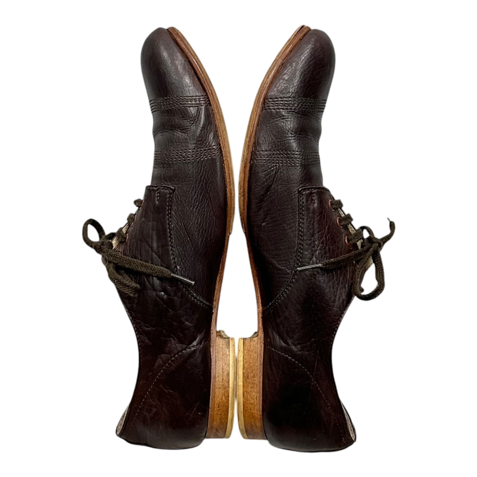 Christopher Nemeth(クリストファーネメス) 00's Toe-stitched 4-eyelet leather shoes トゥ ステッチ 4ホール レザー シューズ 27.0cm ダークブラウン