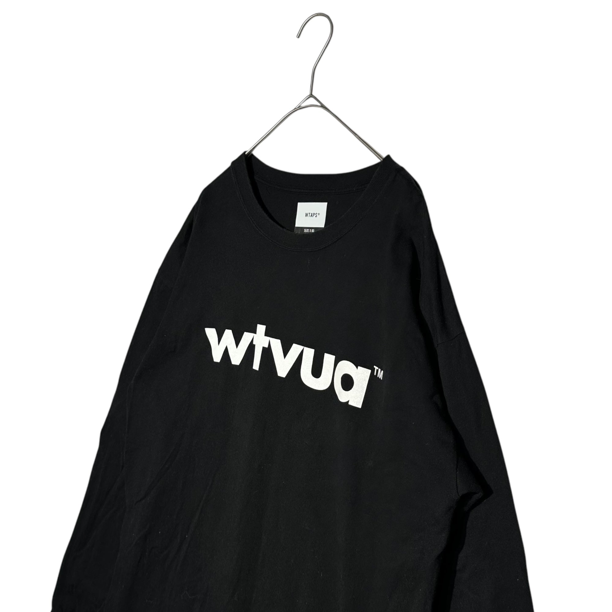 WTAPS(ダブルタップス) 21AW WTVUA L/S TEE ロゴ 長袖 Tシャツ 211ATDT-LT01S 03 ブラック カットソー urban territory