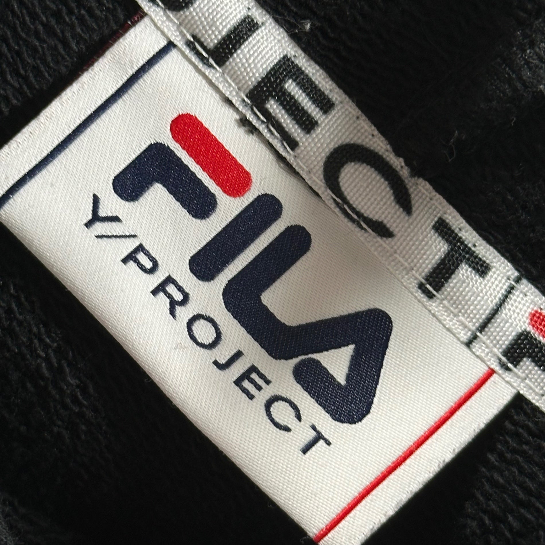 Y/Project×FILA(ワイプロジェクト×フィラ) 22SS Rebuild Food Logo Hoodie 再構築 フード ロゴ パーカー YPFISWERAT3 UNISEX S ブラック コラボ