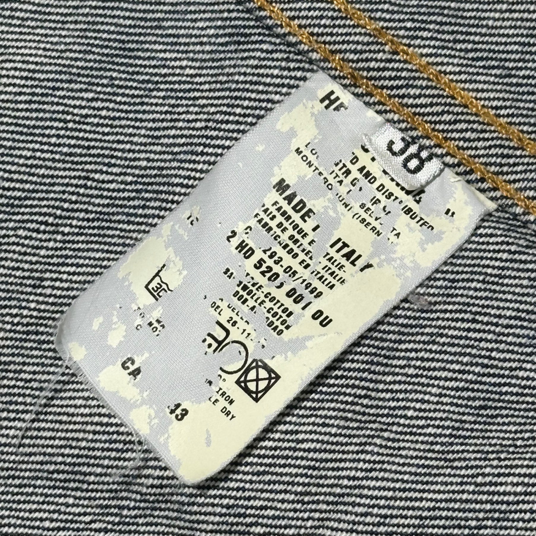 HELMUT LANG(ヘルムートラング) 1999 TYPE 3 DENIM TRACKER JACKET 本人期 デニム トラッカー ジャケット 38 インディゴ 90's 90年代 アーカイブ