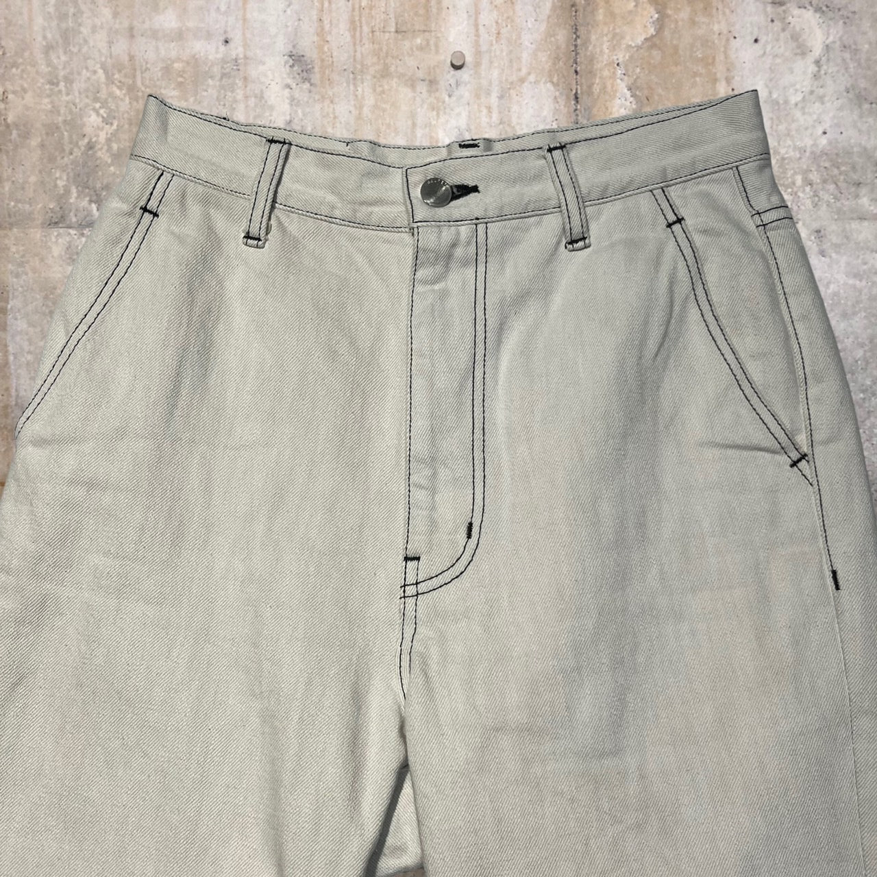 BELPER(ベルパー) 5ポケット フレア デニム ワイド パンツ 0912-1518 1(Sサイズ程度) ホワイト