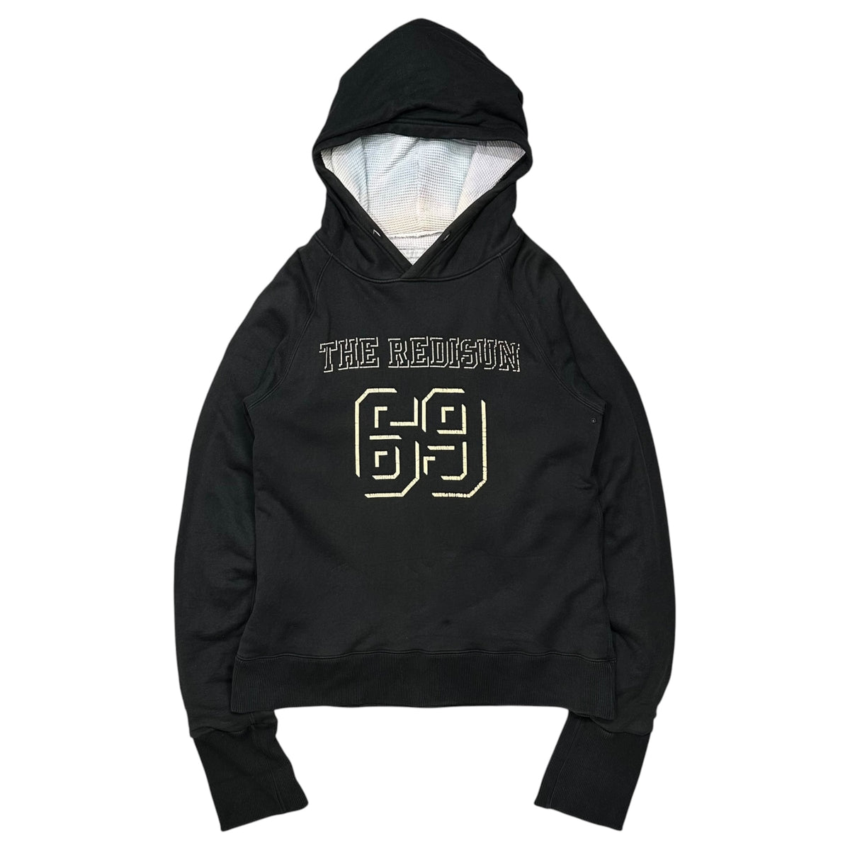 NUMBER (N)INE(ナンバーナイン) 2000AW "REDISUN" Dynalive 69 Hoodie ダイナライブ プルオーバー パーカー 4 ブラック 00's 裏サーマル ダブルフェイス アーカイブ