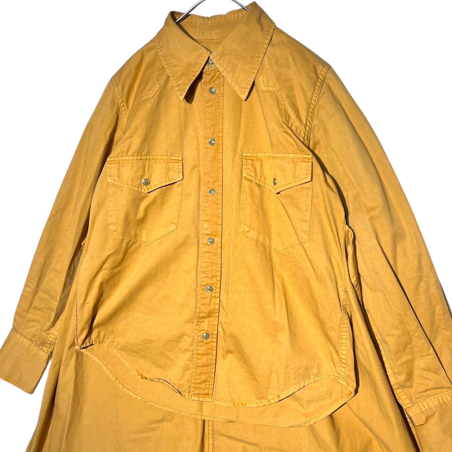 TOGA PULLA(トーガプルラ) 20AW Denim dress shirt デニムドレスシャツ TP02-FJ223 36(S) オレンジ