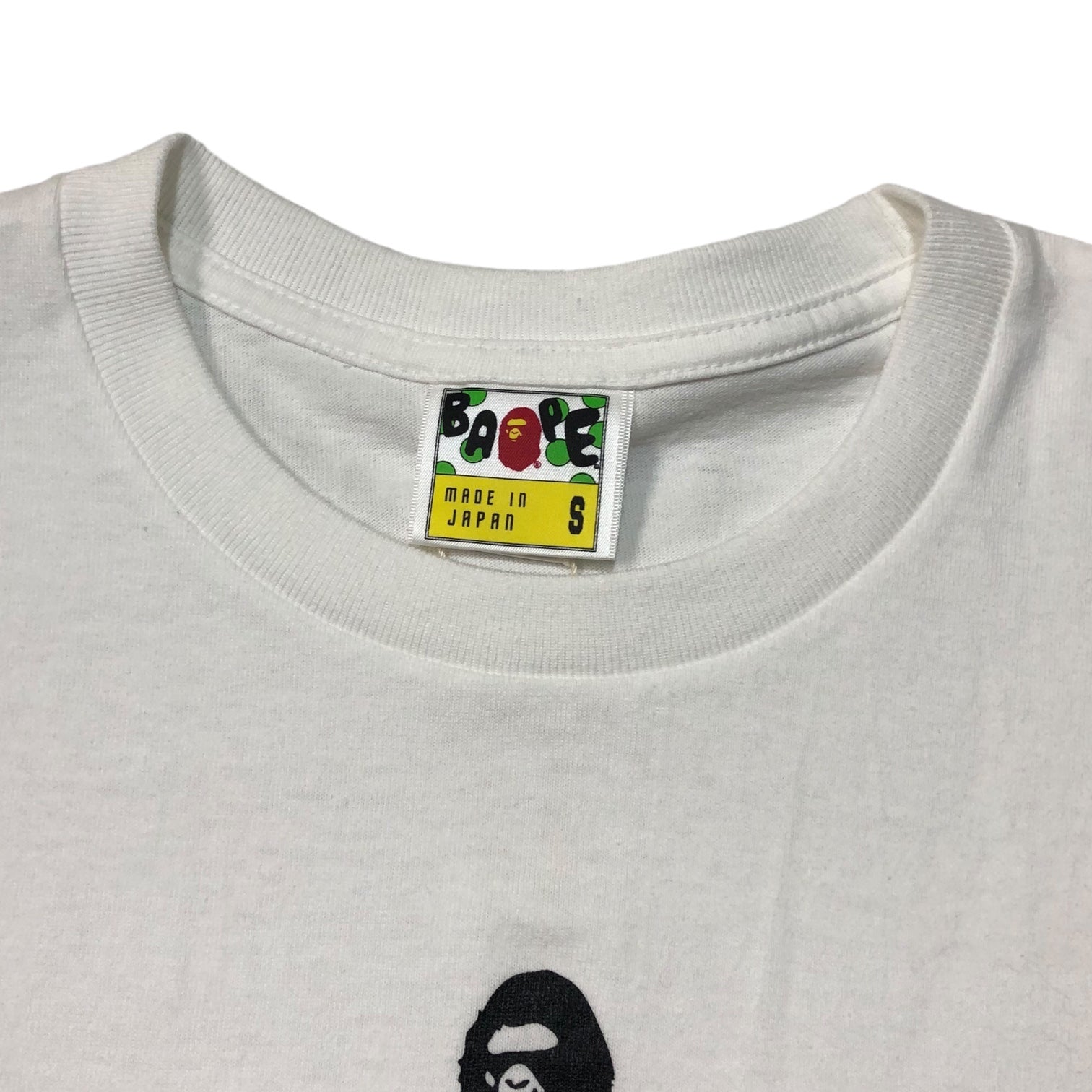 A BATHING APE(アベイシングエイプ) BUSY WORKS Tシャツ SIZE S ホワイト×ブラック