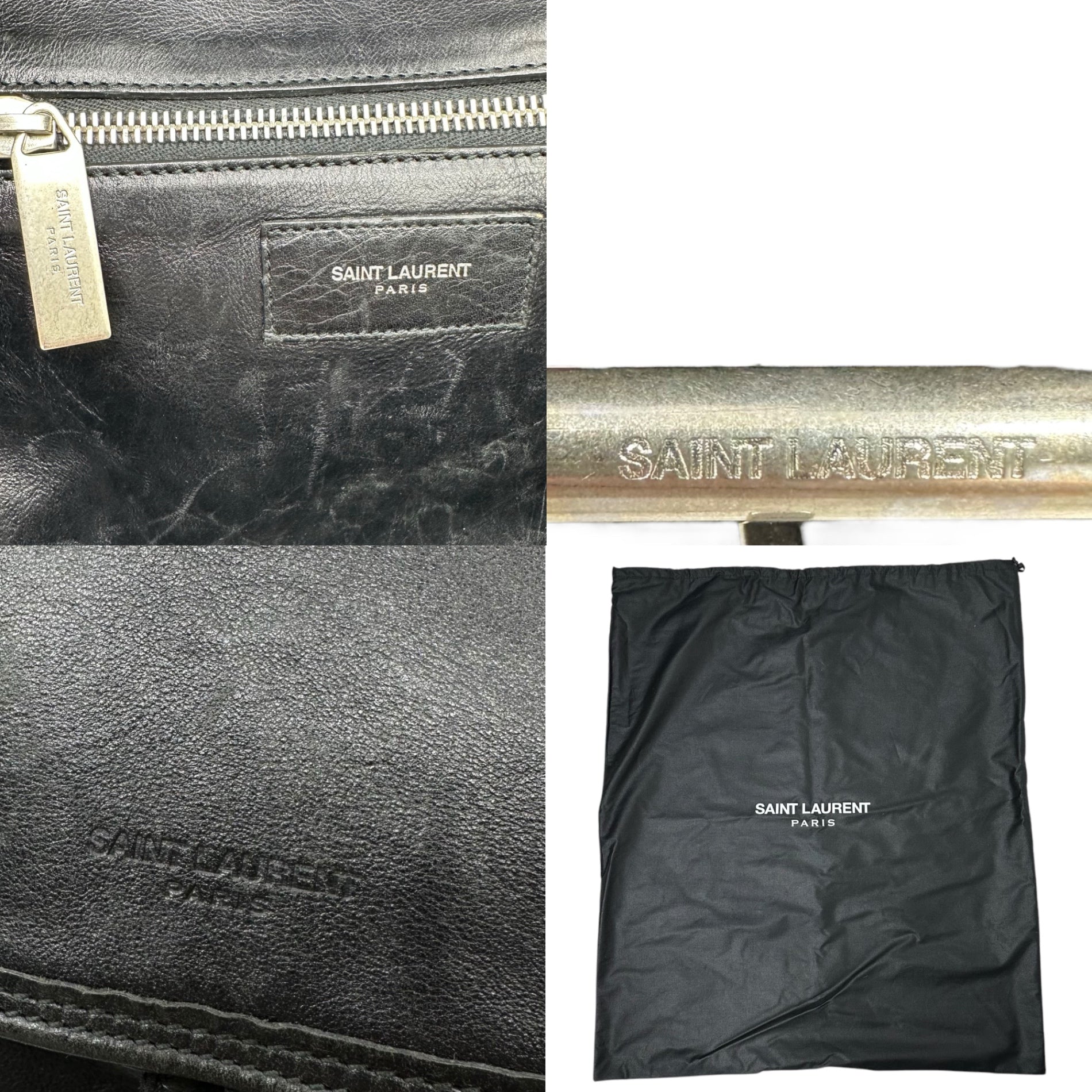 SAINT LAURENT(サンローラン) 13SS By Hedi Slimane leather backpack エディ期 レザー バックパック 314671 ブラック リュック デイパック