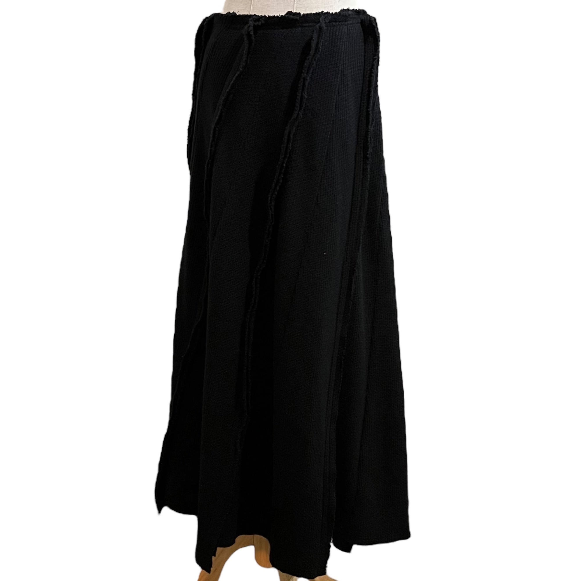 COMME des GARCONS(コムデギャルソン) 02AW wool nylon knit long skirt ウール ナイロン ニット ロングスカート GG-S001 M ブラック AD2002