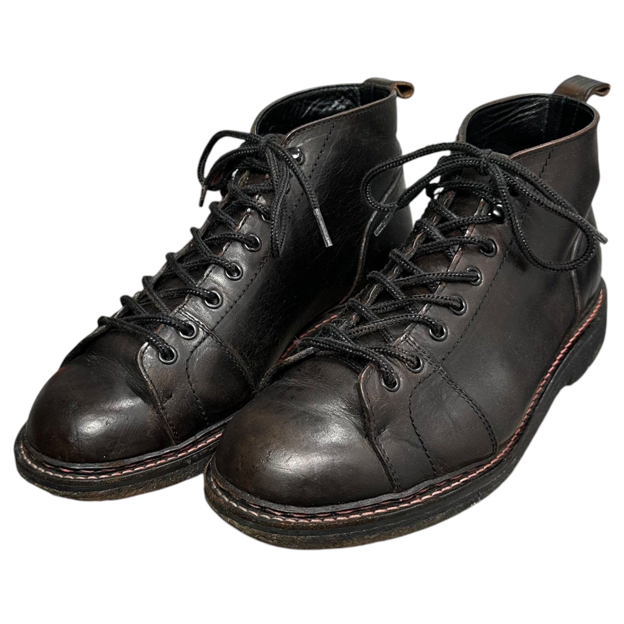Y's for men(ワイズフォーメン) 2002AW Crepe-Sole Leather Monkey Boots クレープソール レザー モンキー ブーツ MM-E54-753-174-1 4(約26.5~27.0cm) ブラック 00's 革靴