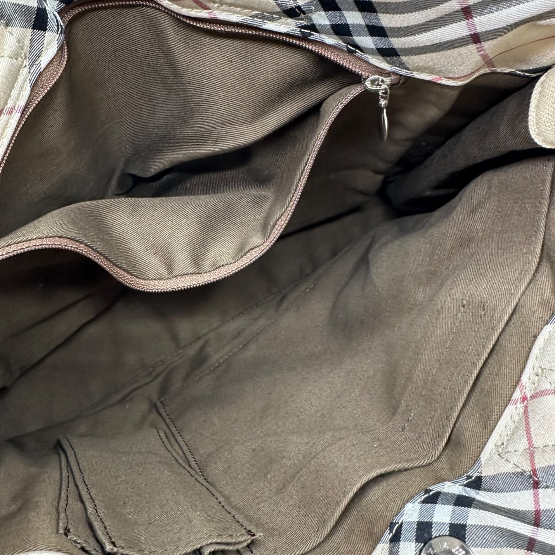 BURBERRY BLUE LABEL(バーバリーブルーレーベル) Canvas Nova Check Mini Tote Bag キャンバス ノバチェック ミニ トート バッグ ZAE29-322-40 アイボリー×ブラウン 三陽商会タグ