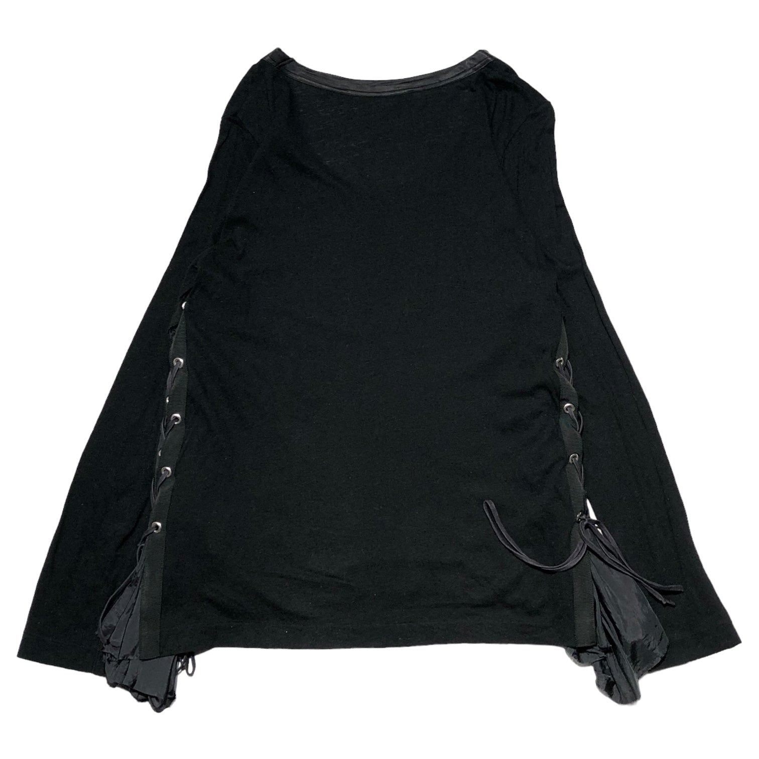 sacai luck(サカイラック) 12AW side lace up cut and sew サイドレースアップカットソー 12AWLU490 2(M) ブラック