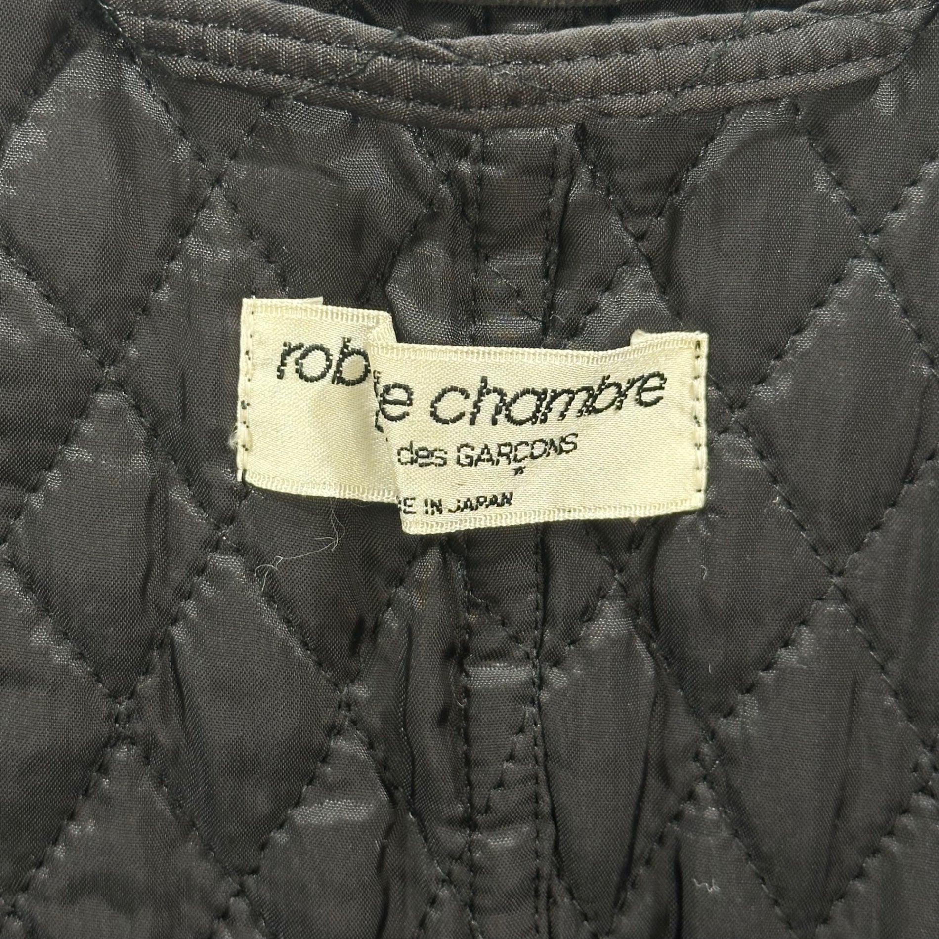 robe de chambre COMME des GARCONS(ローブドシャンブルコムデギャルソン) 89AW Quilted Down Vest キルティング ダウン ベスト RV-110010 表記無(S程度) ブラック AD1989 80's 80年代 アーカイブ