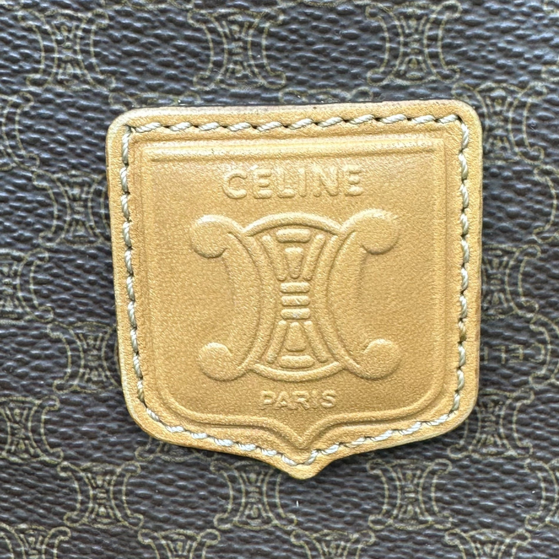 CELINE(セリーヌ) Macadam Pattern Mini Boston Bag マカダム柄 ミニ ボストン バッグ M11 ベージュ×ブラウン ハンド OLD オールド ヴィンテージ