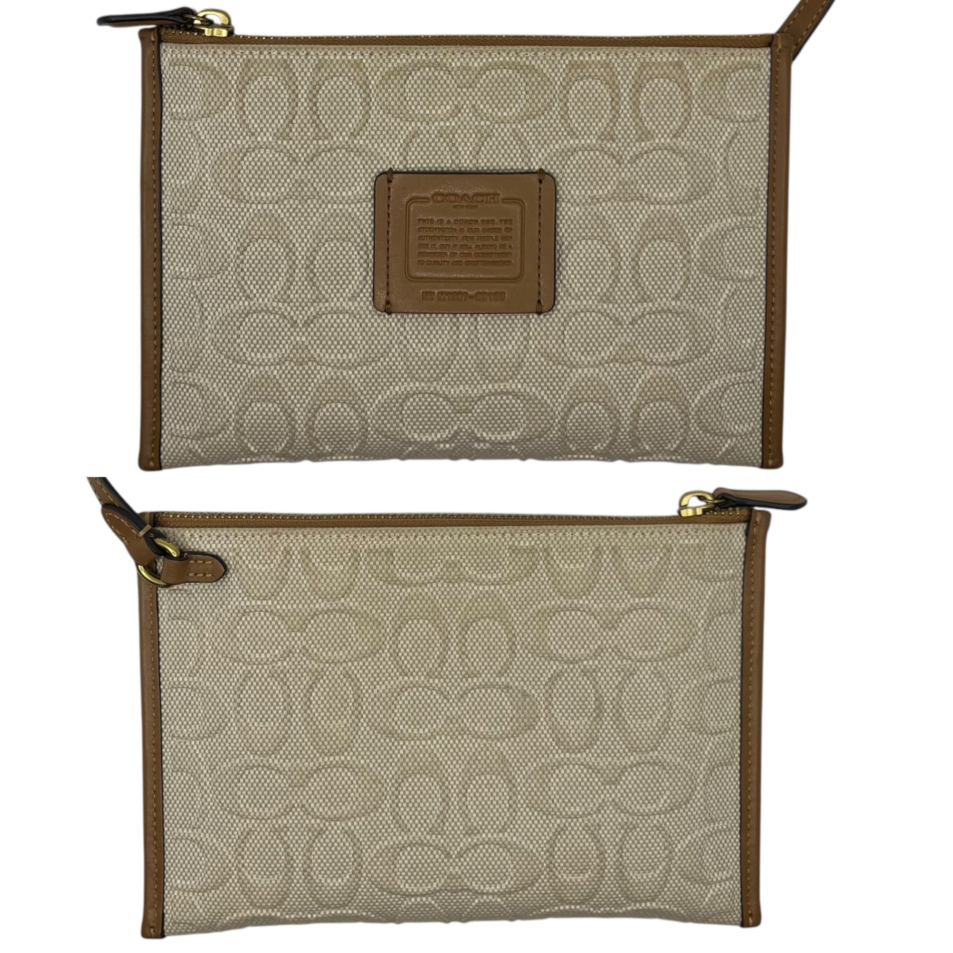 COACH(コーチ) CANBAS LIGHT SADDLE フィールド トート ブラス キャンバス ライト サドル 89165 アイボリー×ブラウン シグネチャー 2WAY ショルダー ハンド バッグ レザー