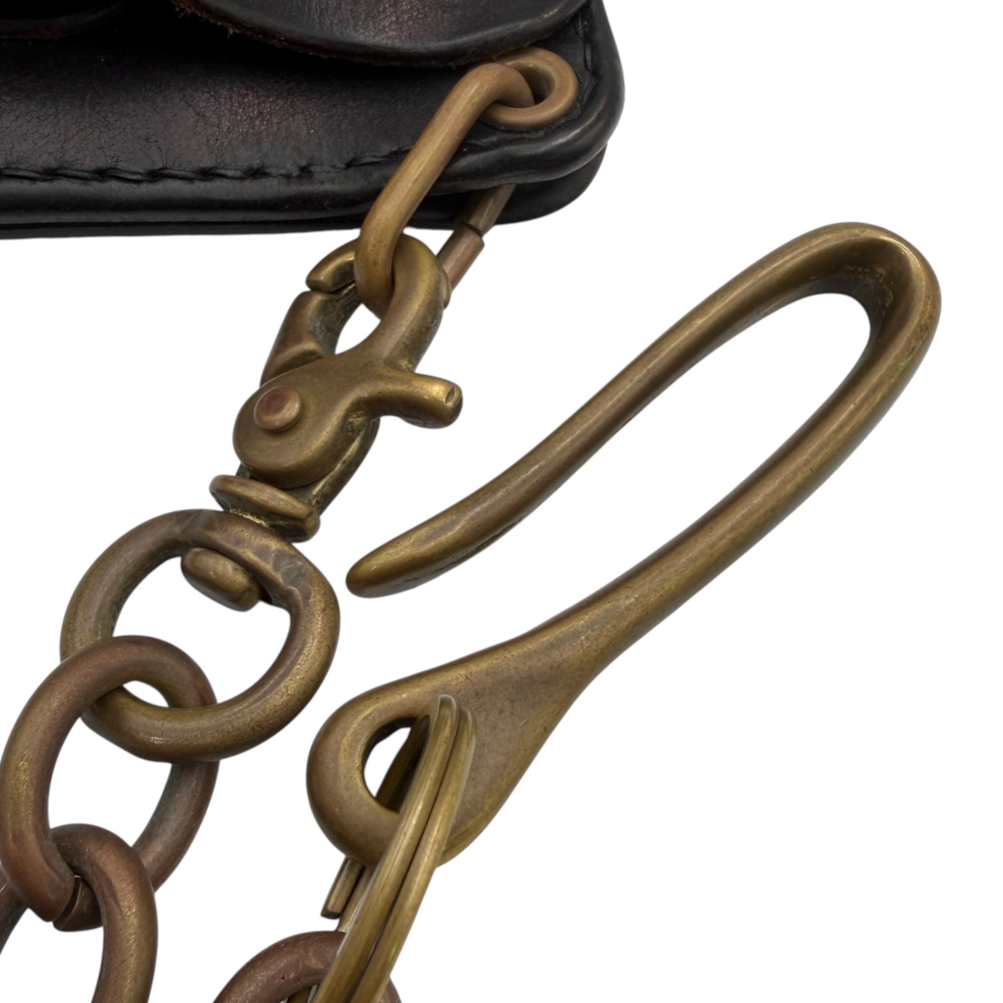 N LEATHER(エヌレザー) 180 カスタム 姫路レザー トラッカー ウォレット ブラック 長財布
