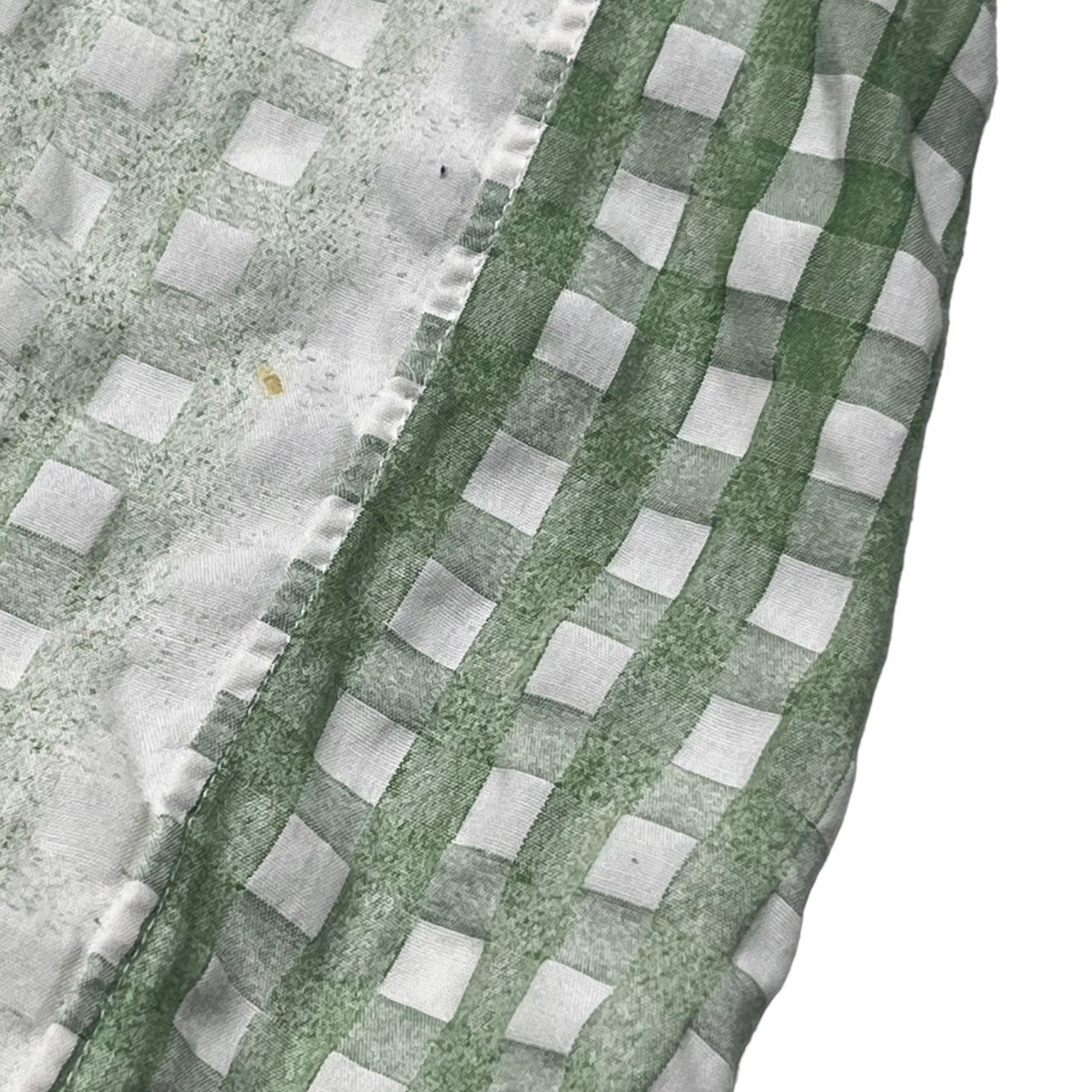 COMME des GARCONS HOMME(コムデギャルソンオム) 90's waffle embossing gradation check shirt/ワッフル型押しグラデーションチェックシャツ/田中啓一 HB-040050 SIZE FREE ホワイト×グリーン AD1998 田中オム