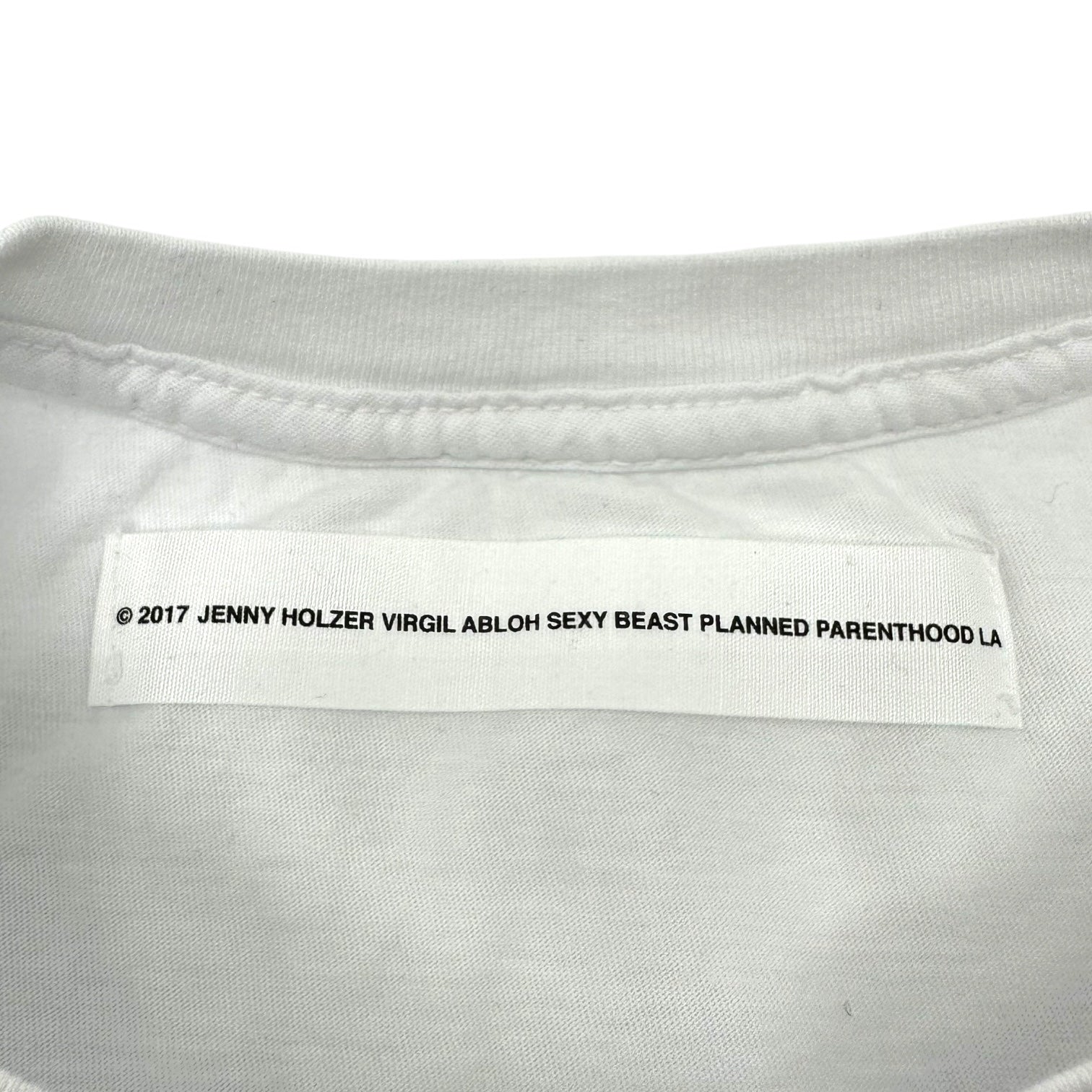 Jenny Holzer×Virgil Abloh(ジェニーホルツァー×ヴァージルアブロー) Relief collaboration with Planned Parenthood T プリント Tシャツ L ホワイト タグ付き コラボ