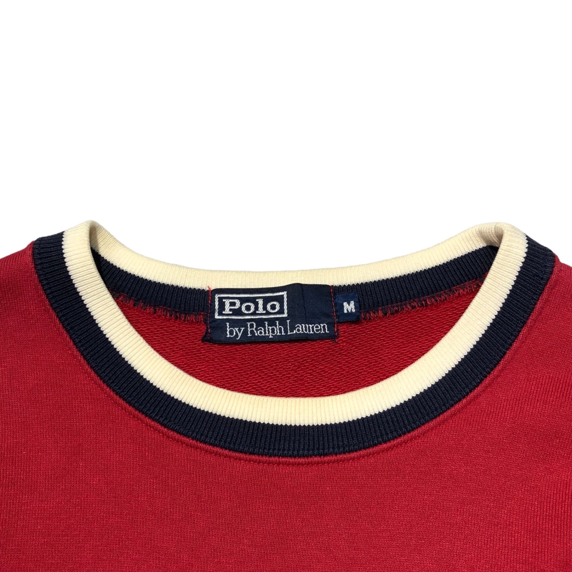 POLO RALPH LAUREN(ポロラルフローレン) 1992 STADIUM COLLECTION オリジナル ウイングフット スウェット M レッド ナイガイ製 90's 90年代 オリジナル ウィングフット